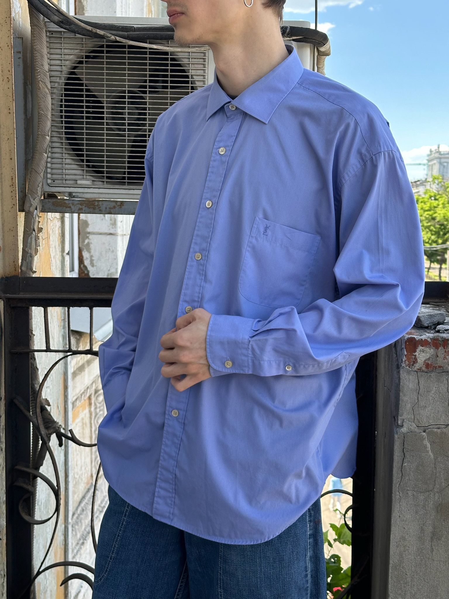 Yves Saint Laurent Vintage Yves Saint Laurent Pour Homme Button Up Shirt Size US XL / EU 56 / 4 - 10 Thumbnail