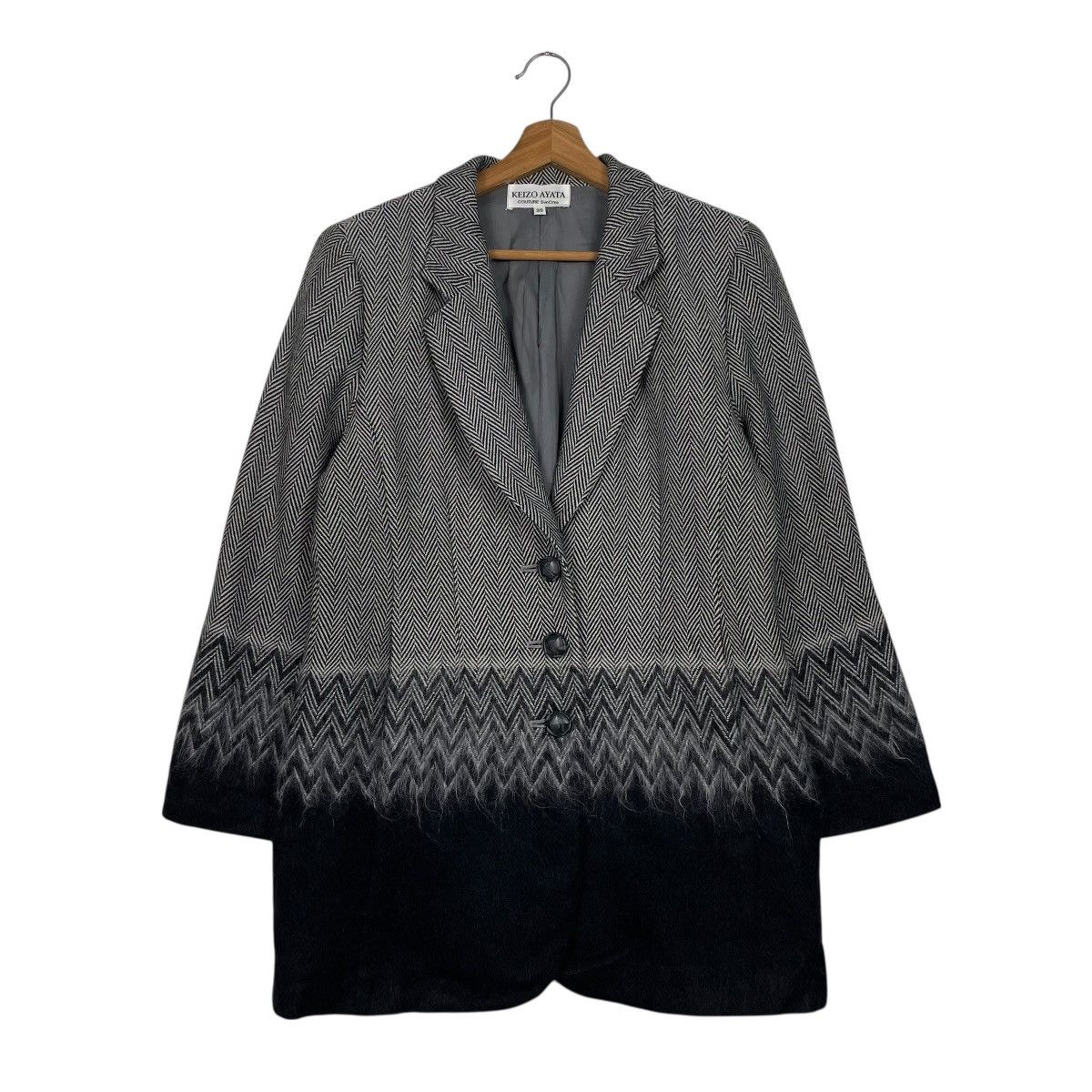 Japanese Brand Nice Design Keizo Ayata Herringbone Women Jacket Size M / US 6-8 / IT 42-44 - 1 Thumbnail