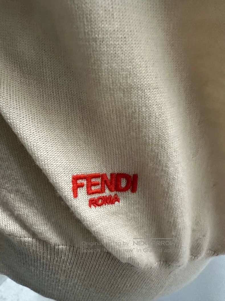 Fendi Fendi Embroidered Logo Wool Cardigan Size XS / US 0-2 / IT 36-38 - 3 Thumbnail