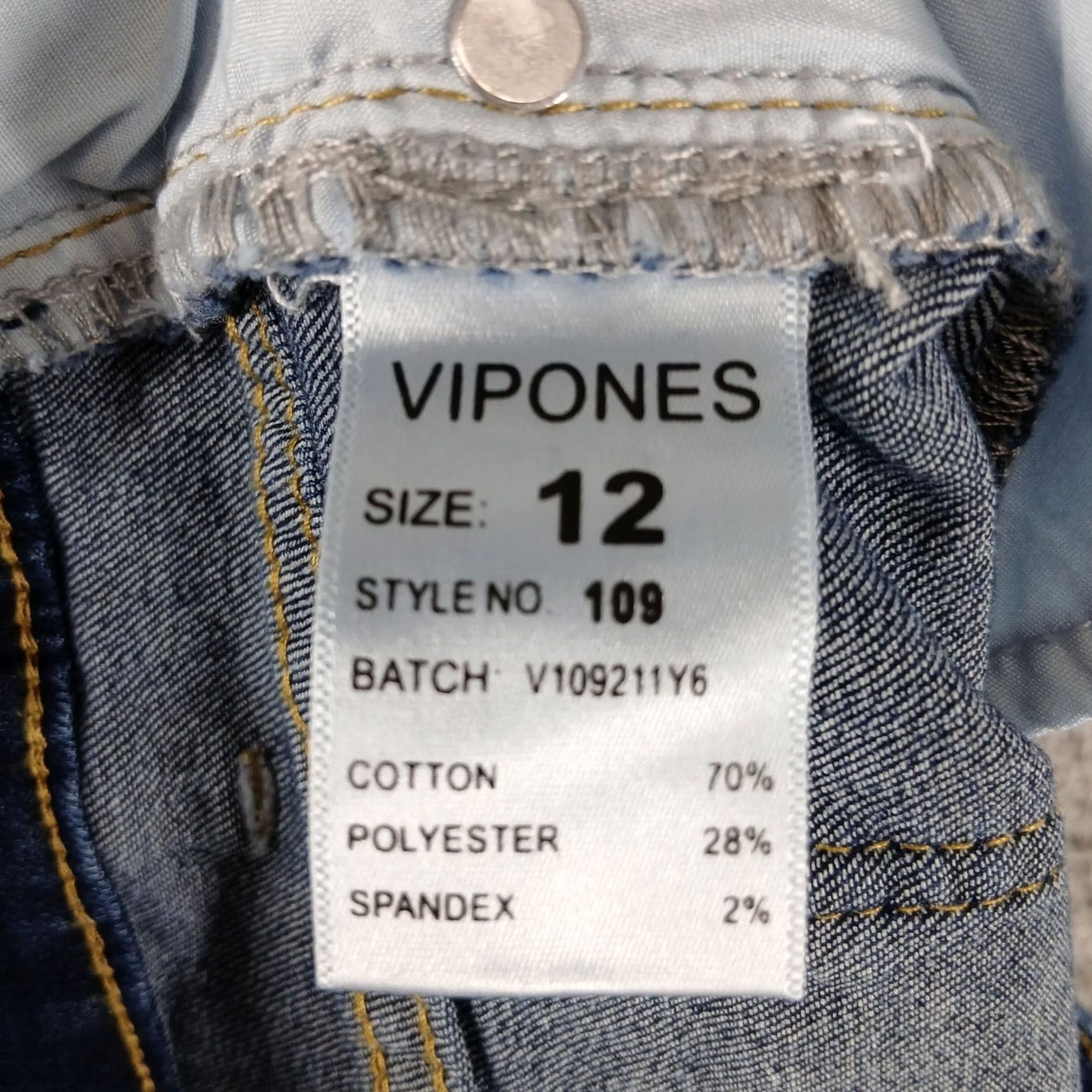 Vintage Vipones High Rise Flare Jeans Dark Wash Raw Step Hem 12 Tall EUC Womens Jeans Bohemian Retro Stretch 5-Pocket Design Zip Button Size 34" / US 12 / IT 48 - 5 Thumbnail