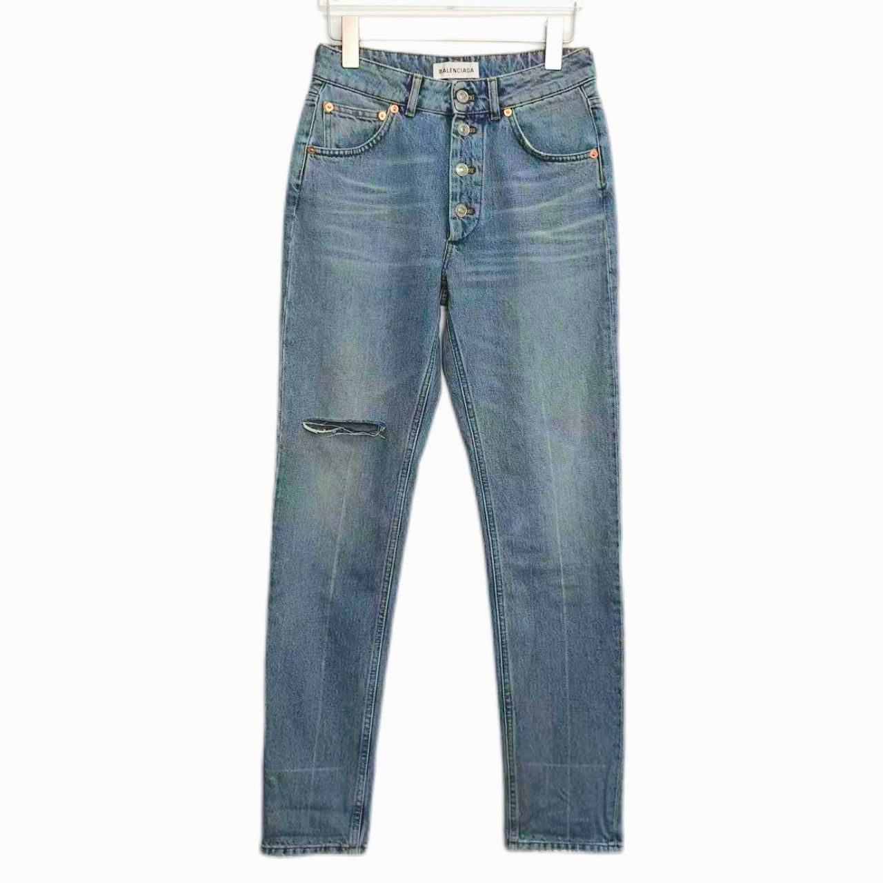 Balenciaga Balenciaga Vintage Button Side Pocket Tapered Jeans K26WX Size 26" / US 2 / IT 38 - 1 Thumbnail