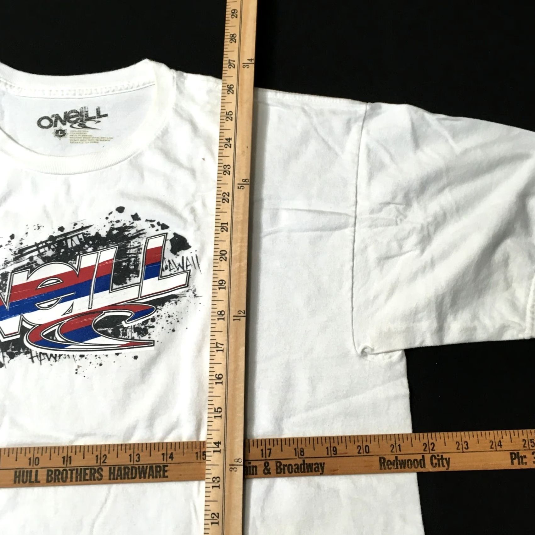 O'Neill O'Neill Shirt Men's L White Hawaii Graphic Tee Short Sleeve Crew Neck T-Shirt Adult Size US L / EU 52-54 / 3 - 5 Thumbnail