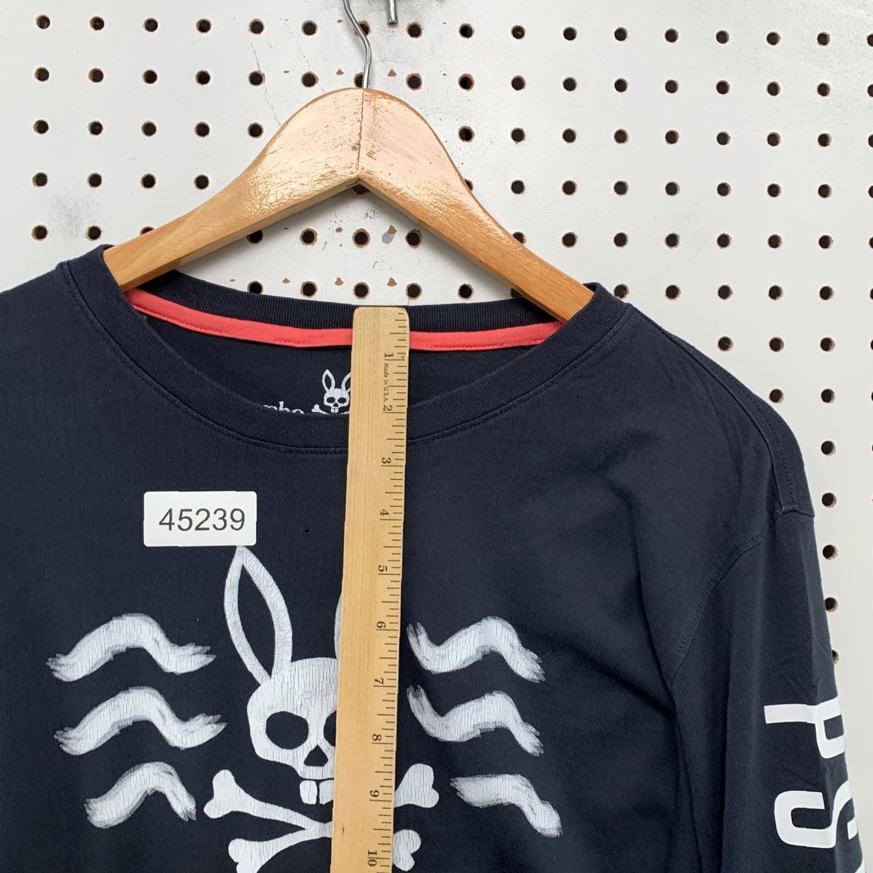 Psycho Bunny Psycho Bunny Shirt Mens 5 Fits Medium Black Skull Bone Spell Out Long Sleeve Shirt Mens Black Psy clo? Size US M / EU 48-50 / 2 - 6 Thumbnail