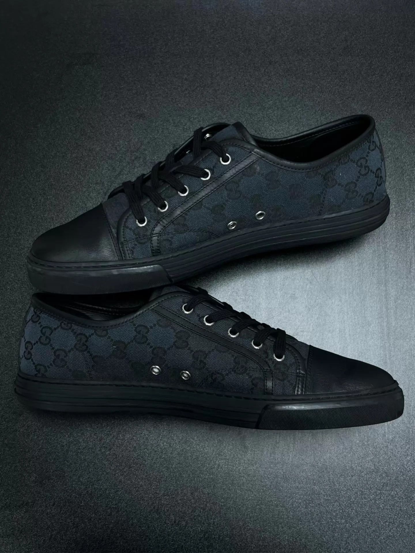 Gucci Gucci canvas all over print black 45 sneakers Size US 12 / EU 45 - 6 Thumbnail
