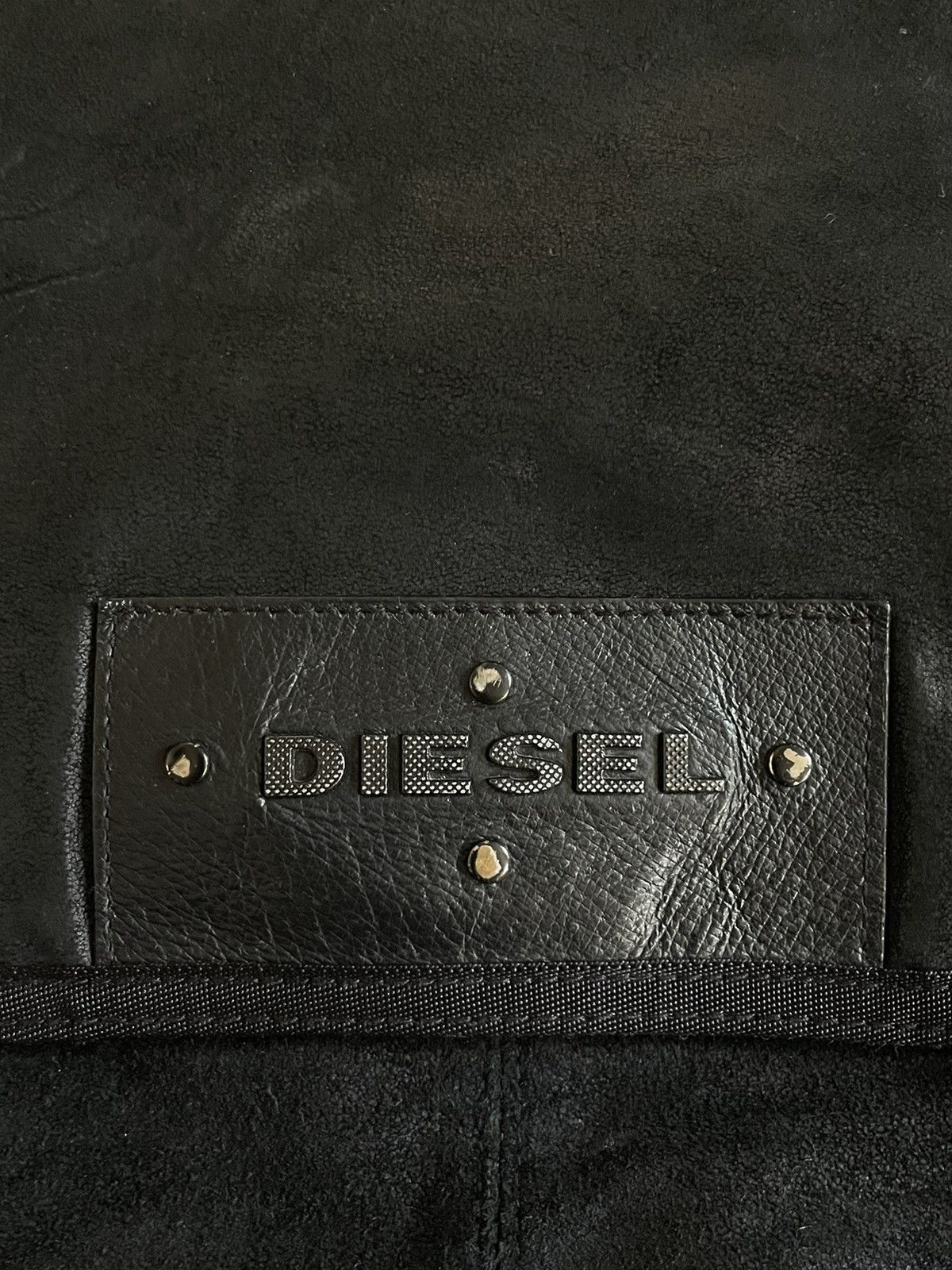 Diesel × Vintage Diesel Suede Vintage Bags Y2K Lights Black Logo Japanese Size ONE SIZE - 6 Thumbnail