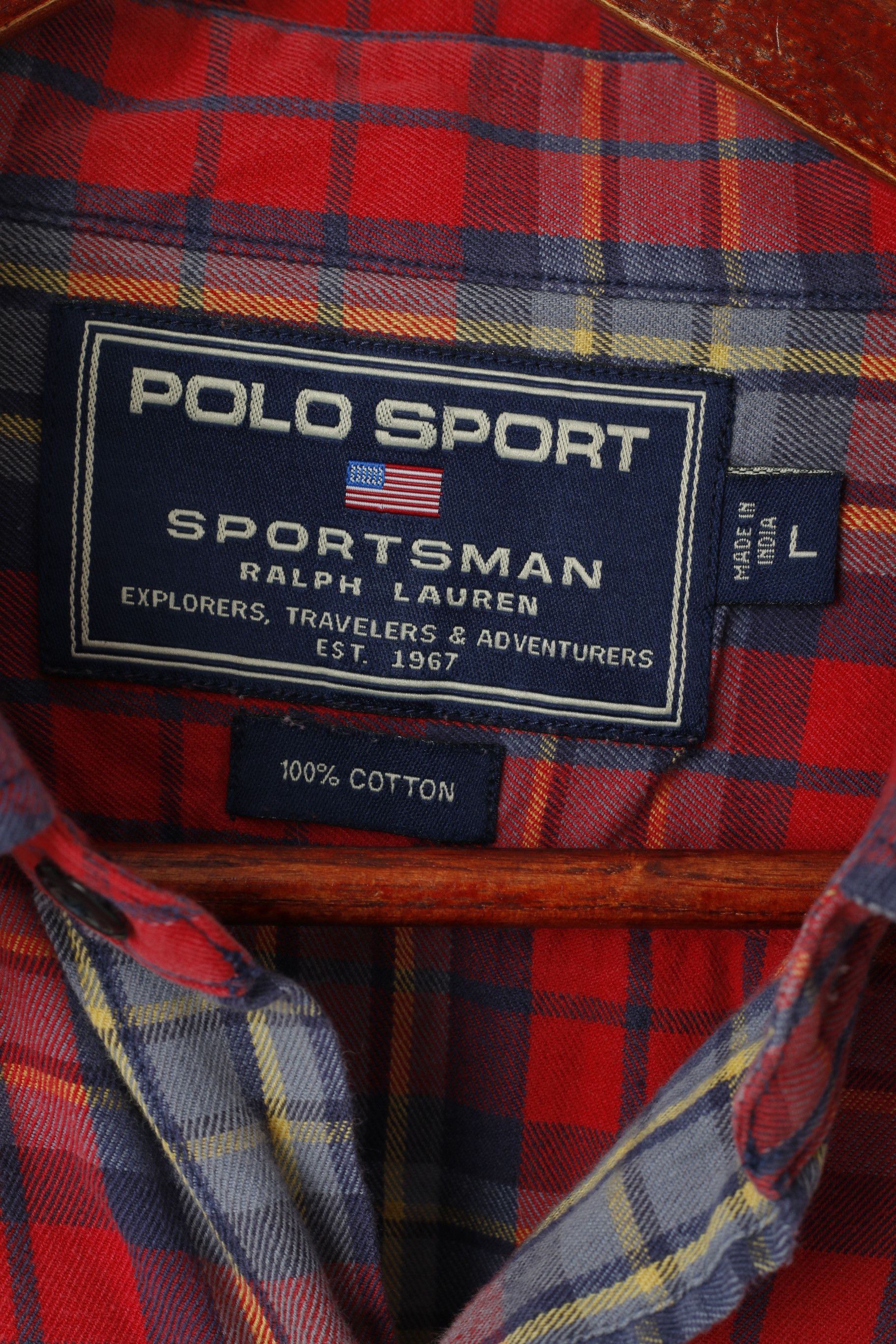 Polo Ralph Lauren Polo Sport Ralph Lauren Men L (XL) Casual Shirt Red 1039 Size US L / EU 52-54 / 3 - 4 Thumbnail