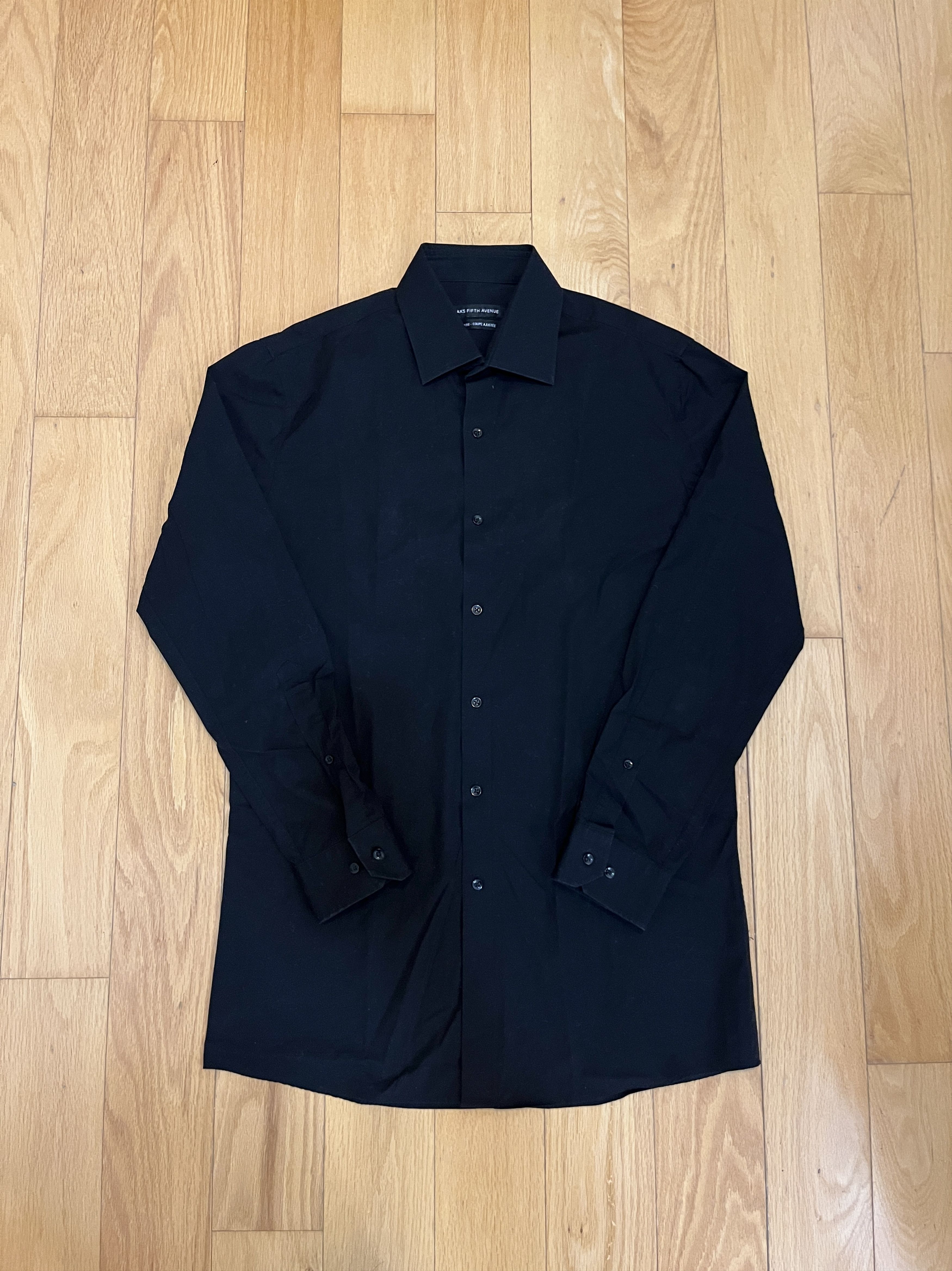 Saks Fifth Avenue Saks Fifth Avenue Black Dress Shirt M Size US M / EU 48-50 / 2 - 1 Thumbnail