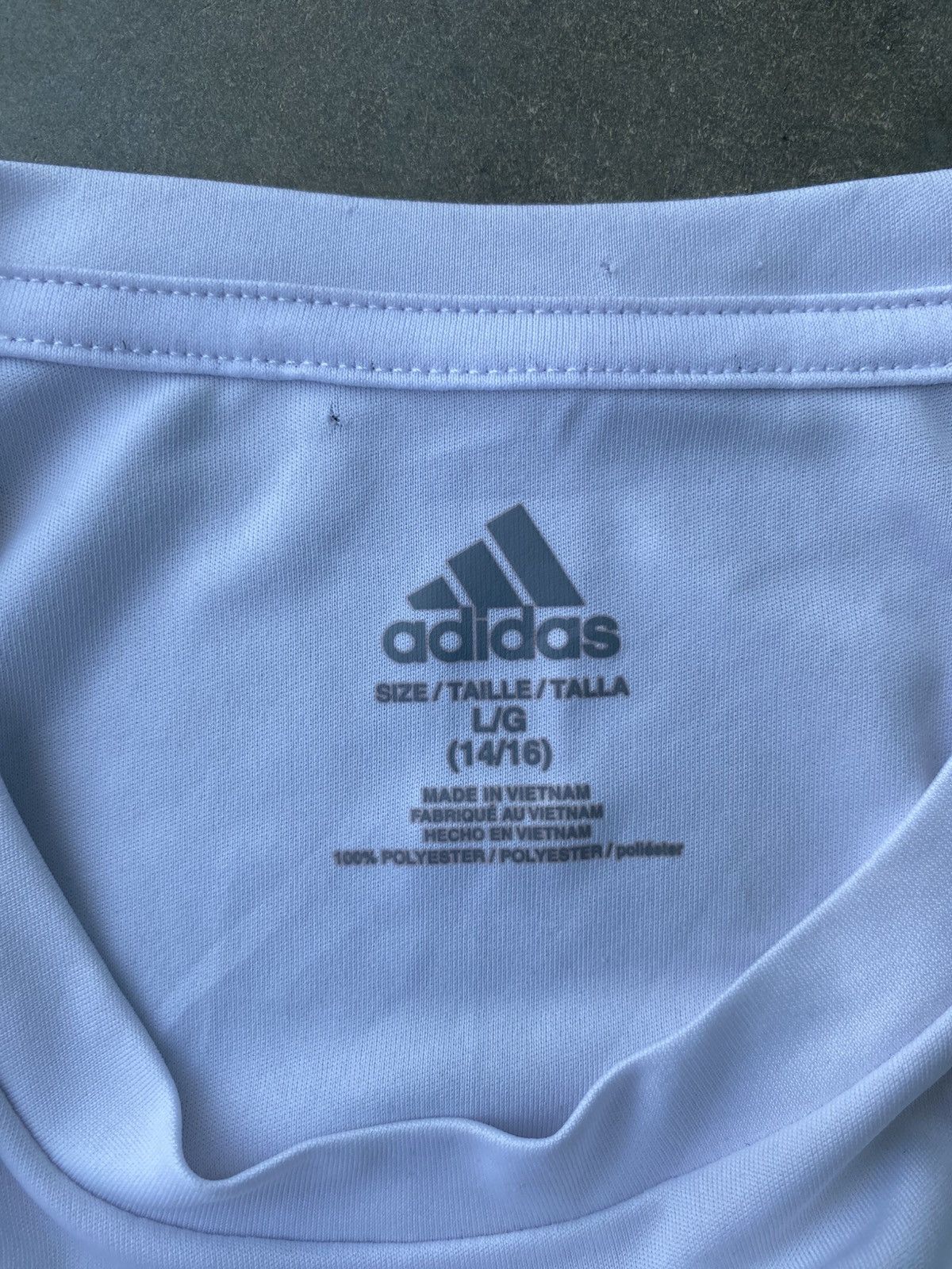 Adidas Adidas Logo Tee White Blue Size US XXS / EU 40 - 3 Thumbnail