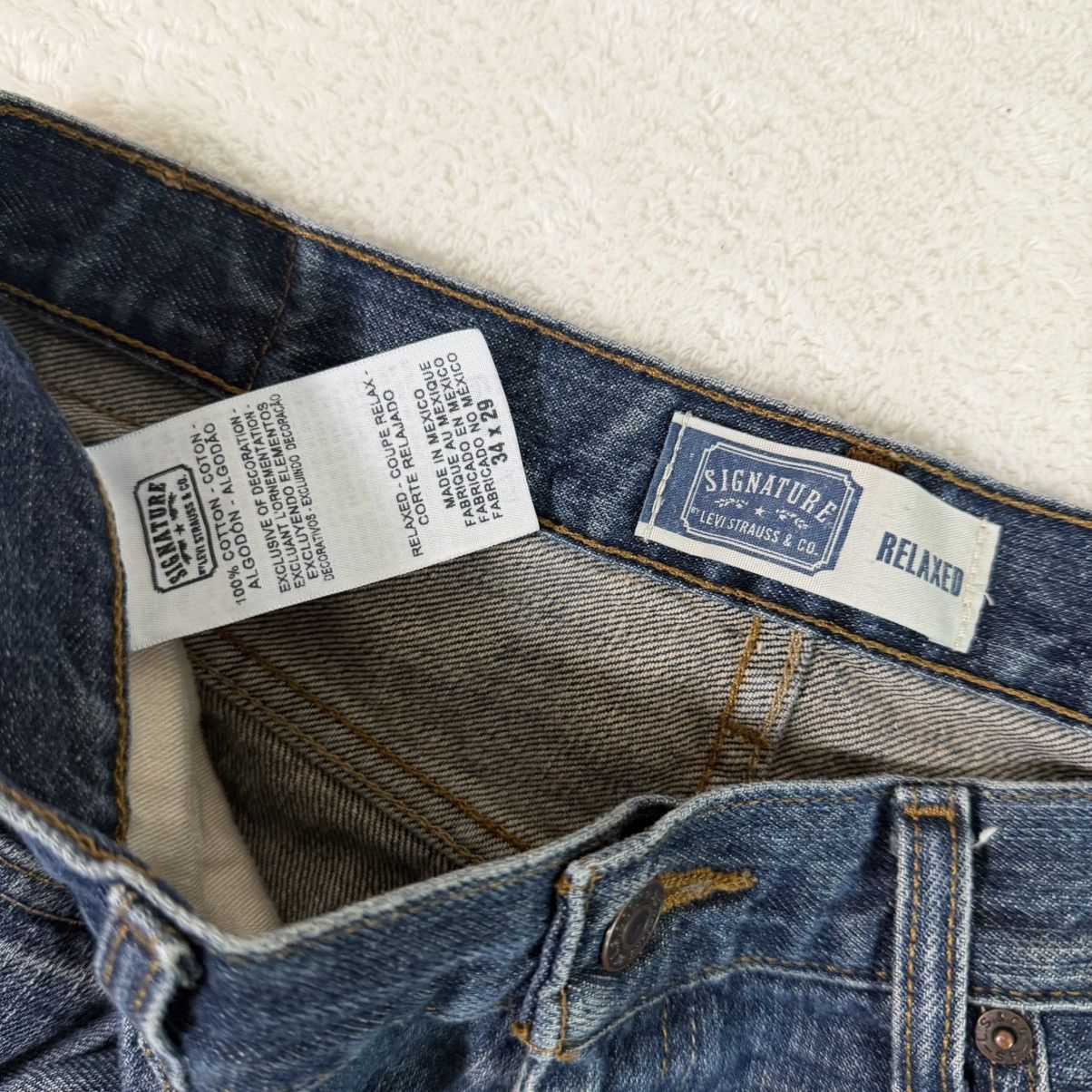 Levi's y2k vintage Levi’s Signature Relaxed Jeans Size US 34 / EU 50 - 2 Thumbnail