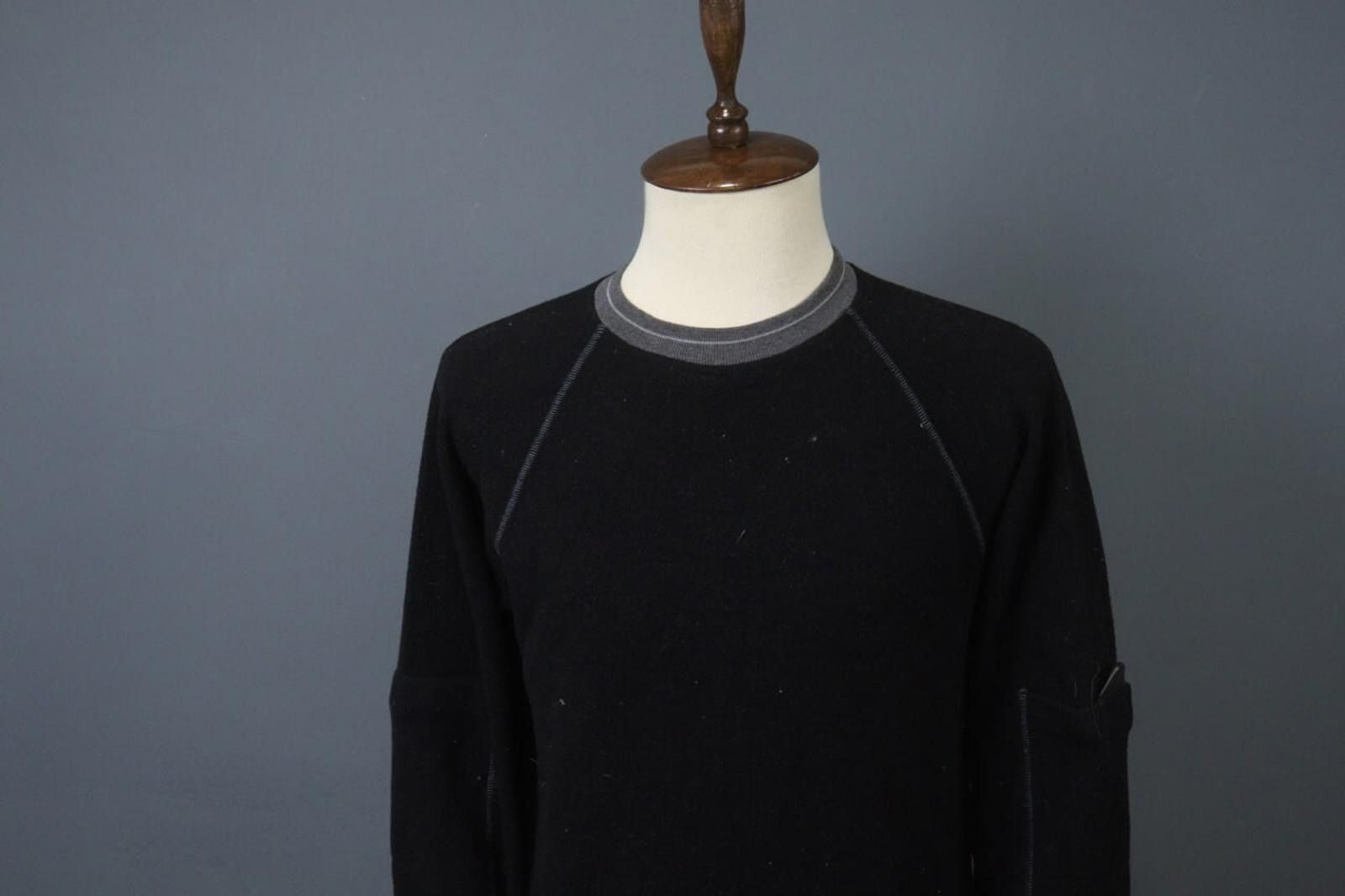 Designer E9 Planet Black Wool Tight Knit Crew Neck Sweater Size M Size US M / EU 48-50 / 2 - 2 Thumbnail