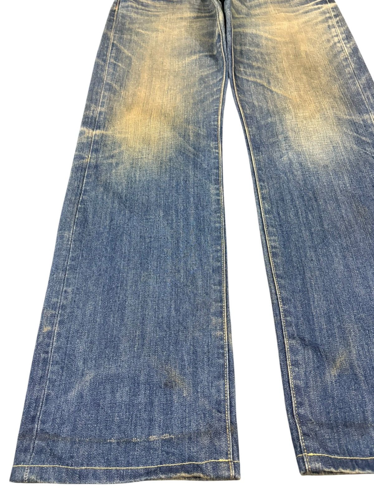 Uniqlo Vintage Japanese Uniqlo Mud Wash Distressed Loose Jeans Size US 32 / EU 48 - 6 Thumbnail