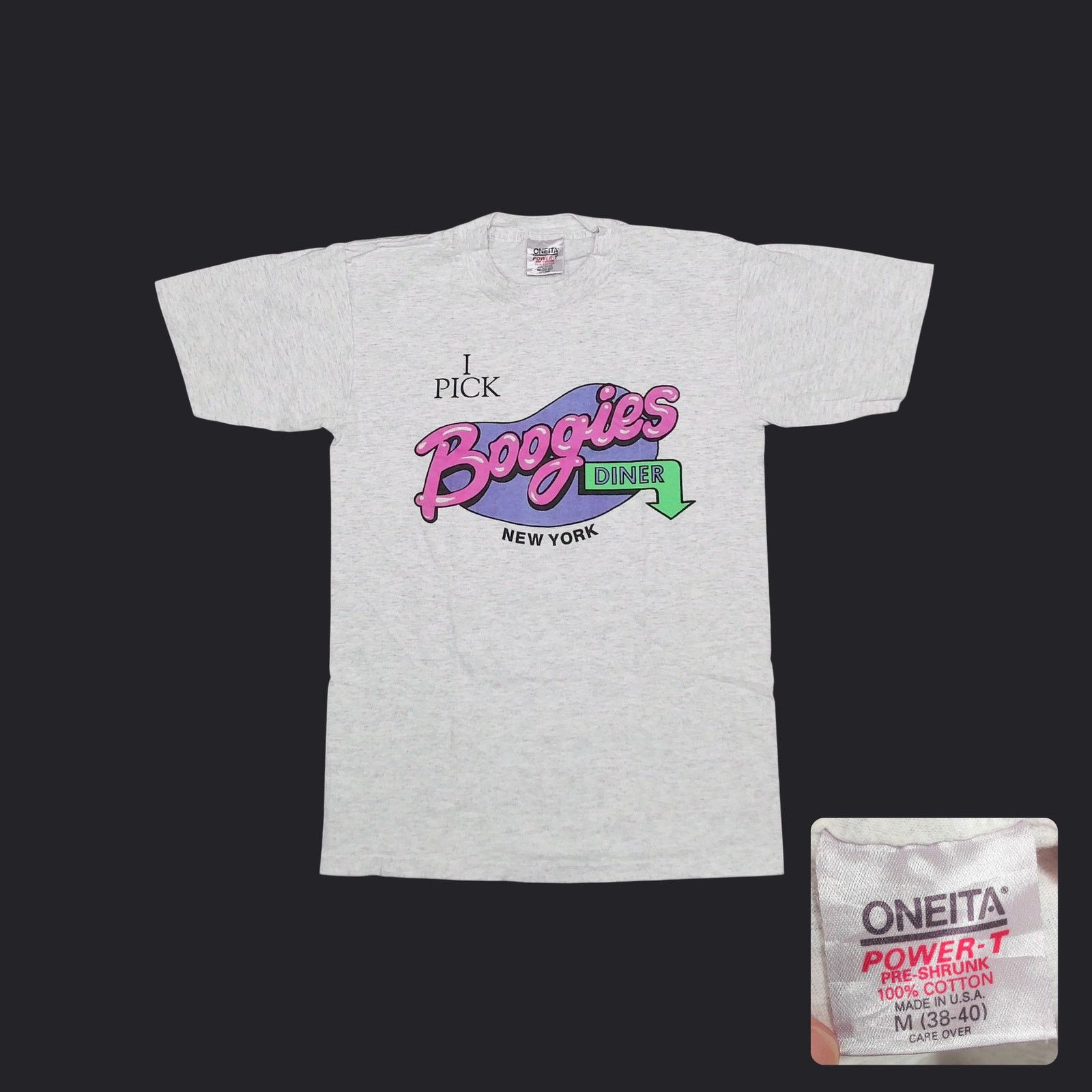 Vintage Vintage Oneita 90s Boogie's Diner New York Single Stitch Tee Size US M / EU 48-50 / 2 - 1 Thumbnail