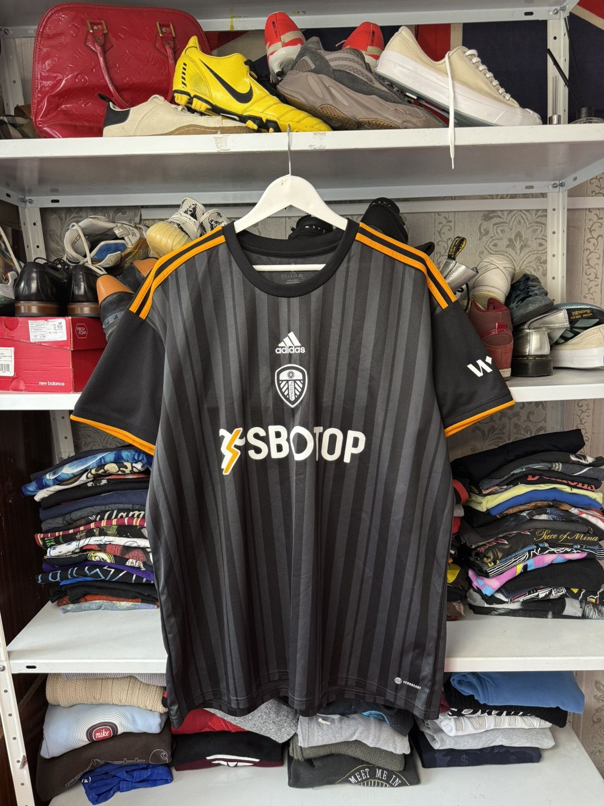 Adidas Adidas Leeds United Away Shirt 2021 Grey Short Sleeves Size US XXL / EU 58 / 5 - 17 Thumbnail