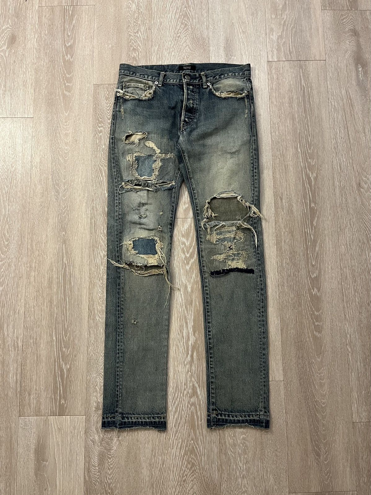 Undercover SS10 Navy Yarn 68 Denim Jeans Size US 30 / EU 46 - 2 Thumbnail