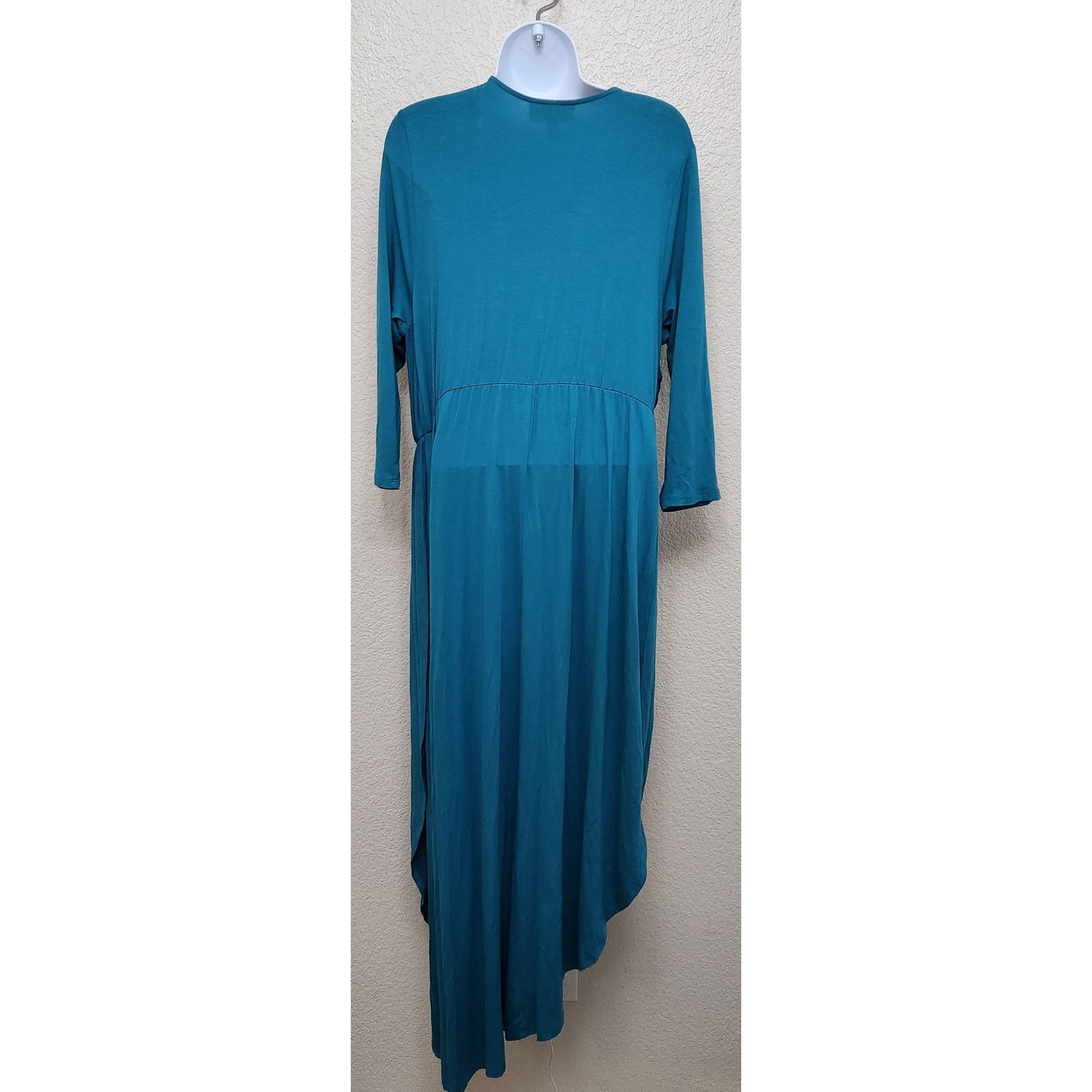 Other Lane Bryant Blue Teal Crisscross Bodice Hi Low Dress 14 16 Size XL / US 12-14 / IT 48-50 - 4 Thumbnail