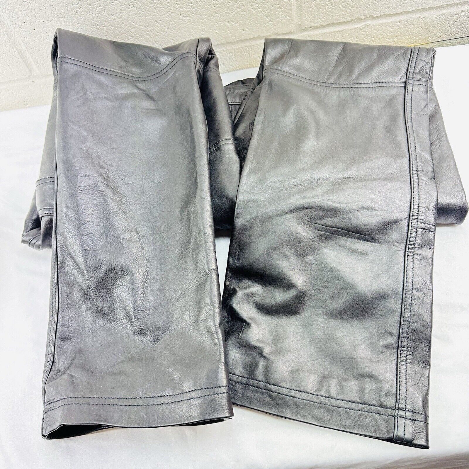 Homme + Femme La HOMME + FEMME LEATHER PANTS NEW SZ 36x32, New Without Tags Size US 36 / EU 52 - 4 Thumbnail
