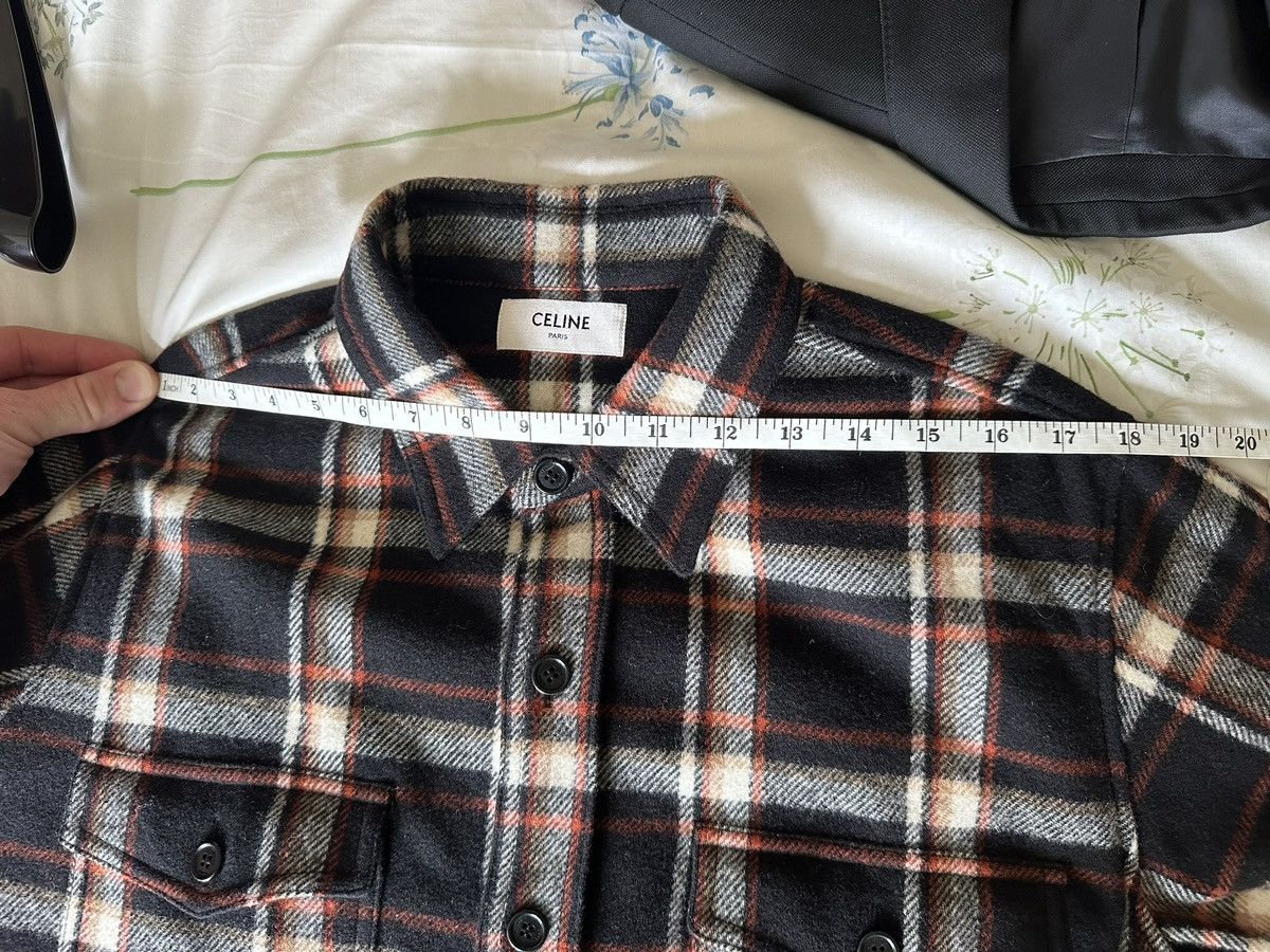 Celine × Hedi Slimane Celine black red white flannel shirt jacket 39 like new Hedi Size US L / EU 52-54 / 3 - 7 Thumbnail