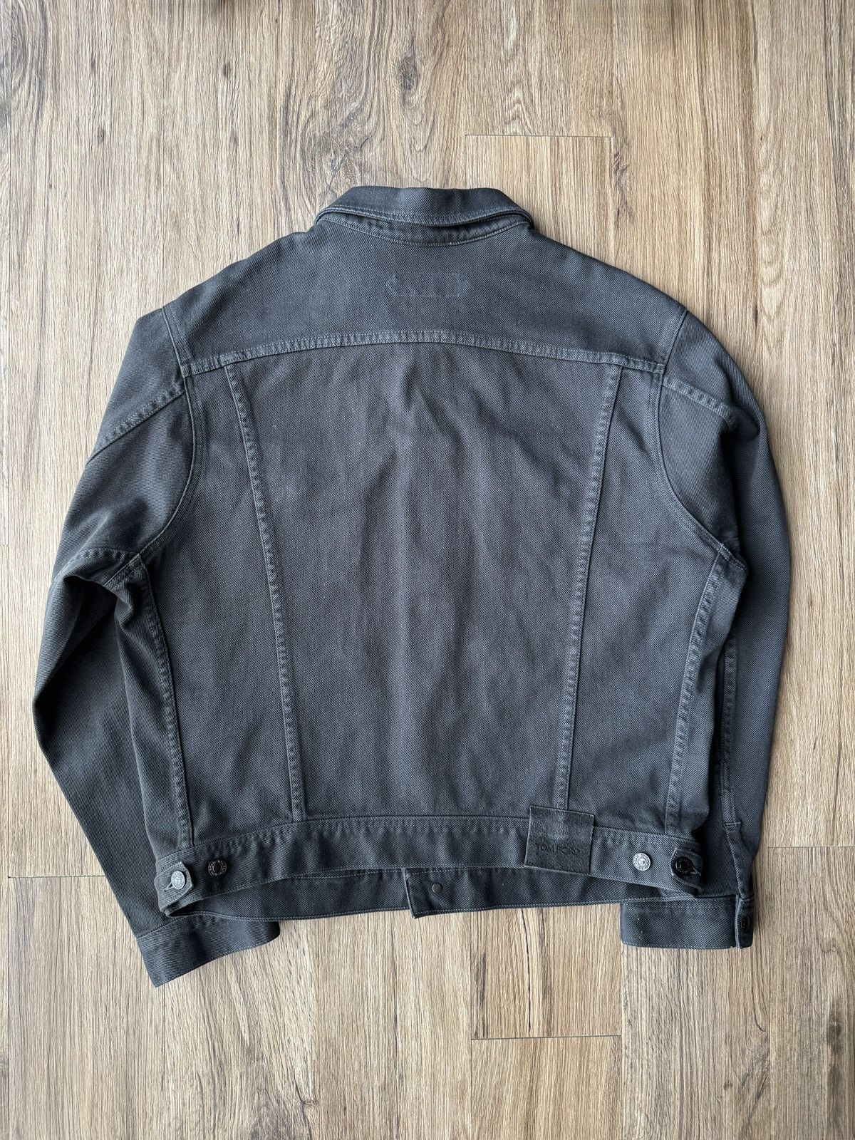 Tom Ford ⚫️ Tom Ford Graphite Black Japanese Denim Trucker Jacket Size US XXL / EU 58 / 5 - 10 Thumbnail