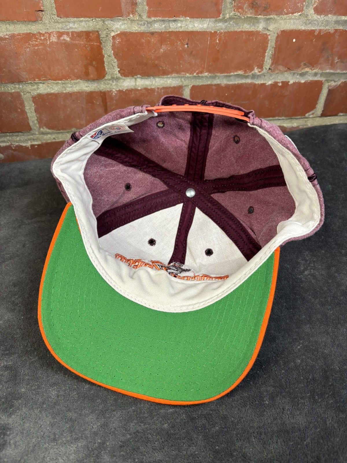 NCAA Vintage 80s Virginia Tech University Hokies Snapback Hat USA Size ONE SIZE - 6 Thumbnail