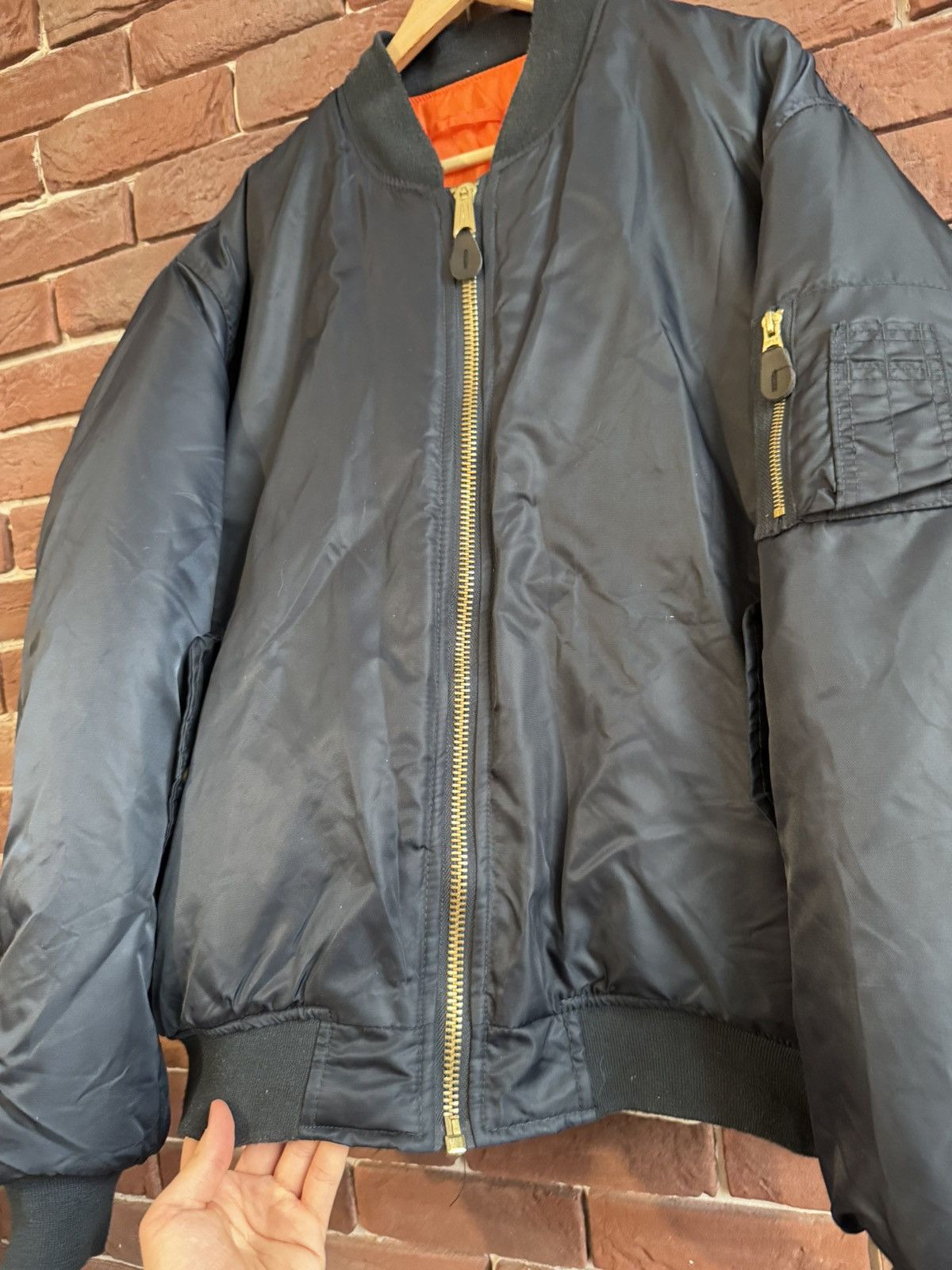 Vintage Ma1 Flyer Navy Vintage Bomber Alpha XXL Jacket Oversize Size US XXL / EU 58 / 5 - 4 Thumbnail