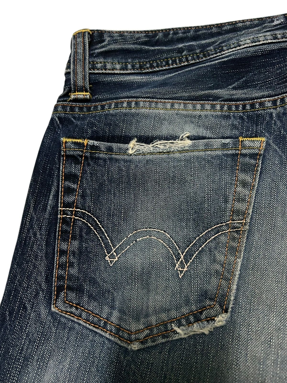 Japanese Brand × Kapital × Vintage Flare Edwin Vintage Distressed Mud Wash Japanese Denim☠️☠️🎌🎌 Size US 32 / EU 48 - 14 Thumbnail