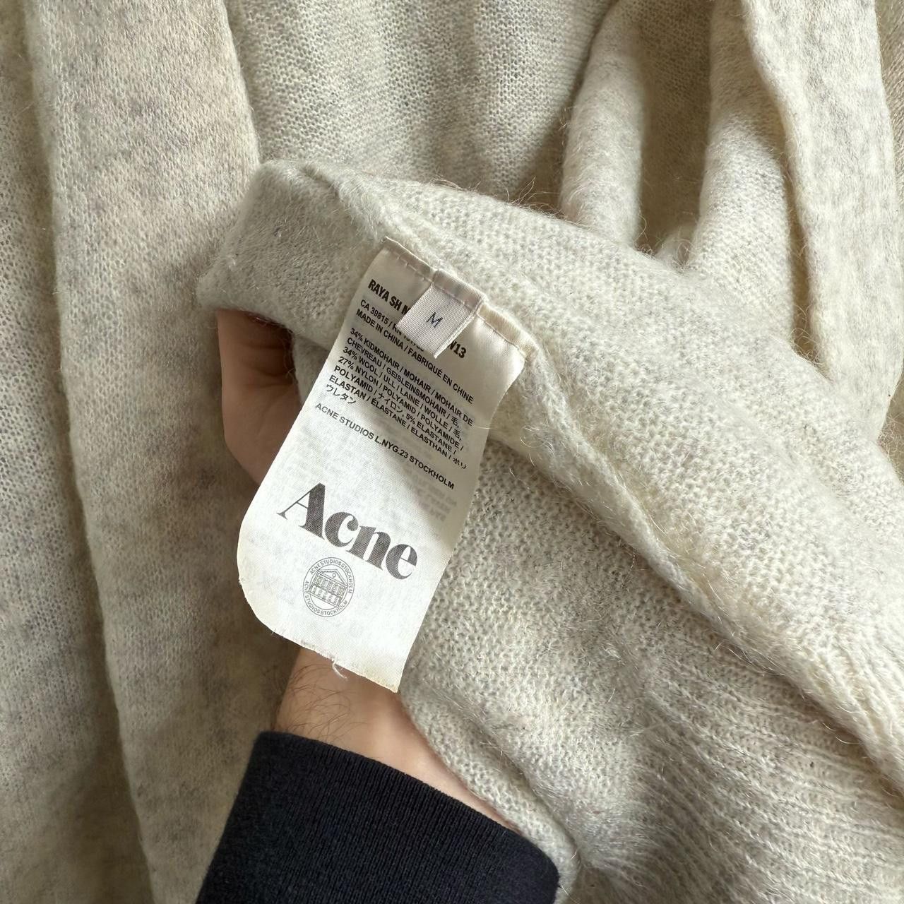 Acne Studios Oversized Wool Sweater Jumper Beige Sweater Size M / US 6-8 / IT 42-44 - 5 Thumbnail