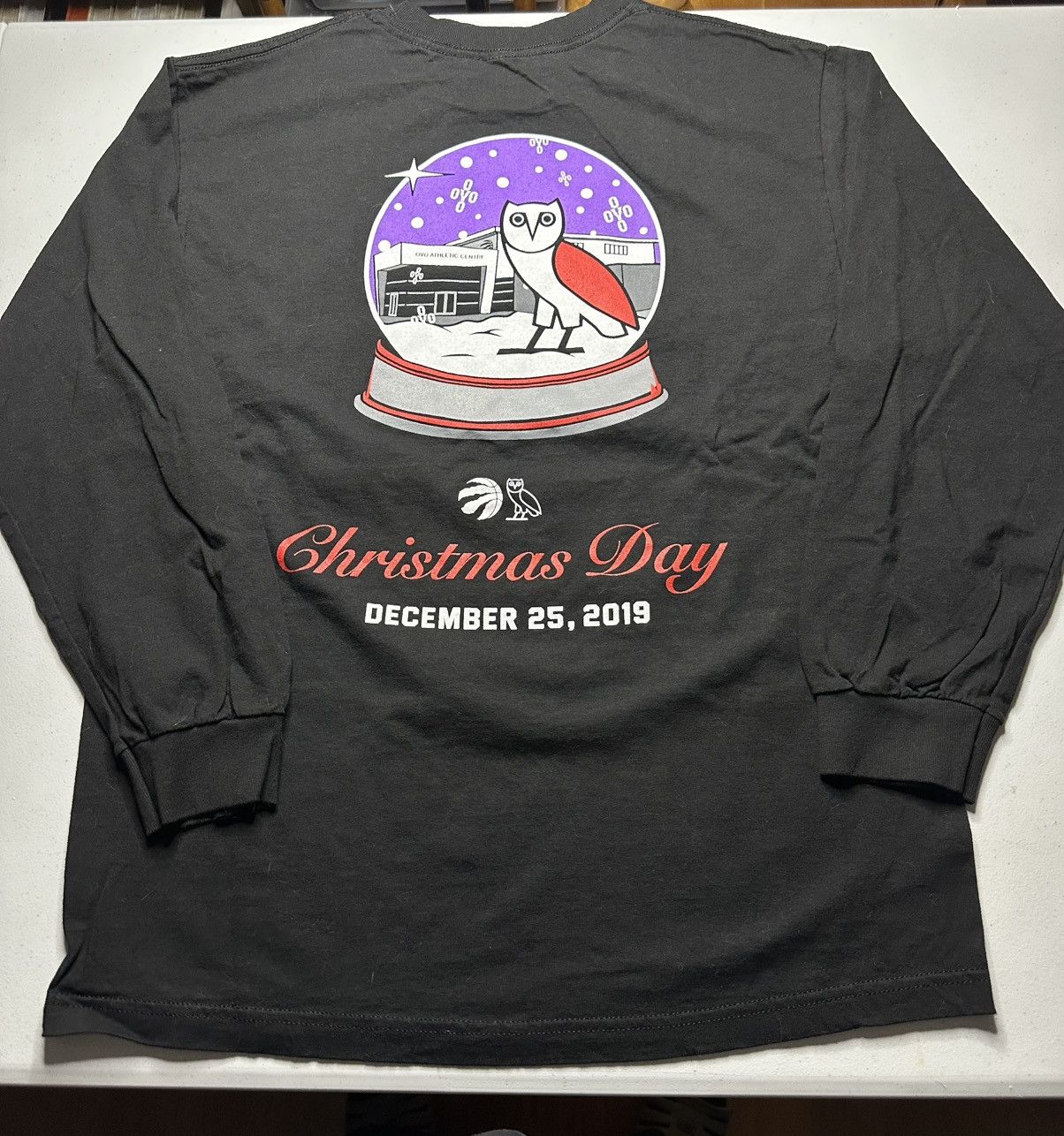 NBA × October's Very Own OVO Toronto Raptors 2019 Christmas Day LongSleeve shirt Size US L / EU 52-54 / 3 - 2 Thumbnail