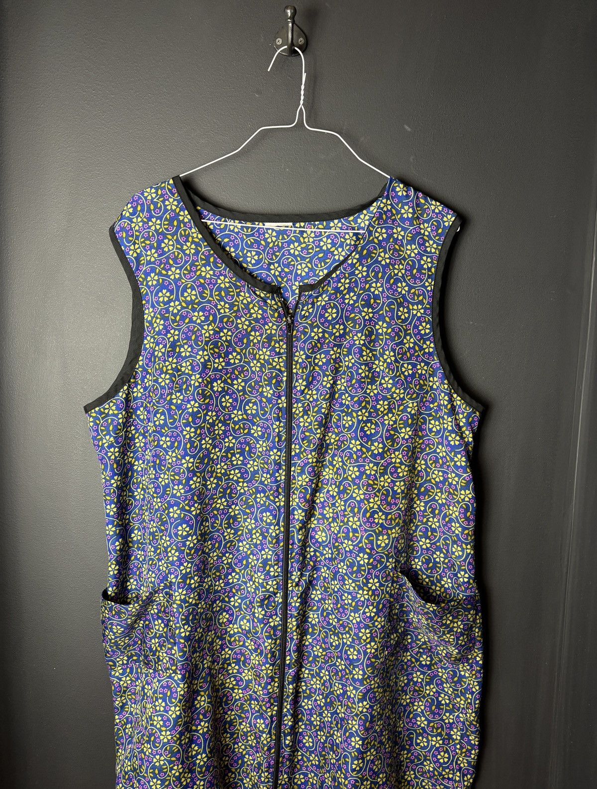 Vintage Vintage Nightgown Ugly 1980s Lounge Shirt Zip Up 70s Sleep Size M / US 6-8 / IT 42-44 - 3 Thumbnail