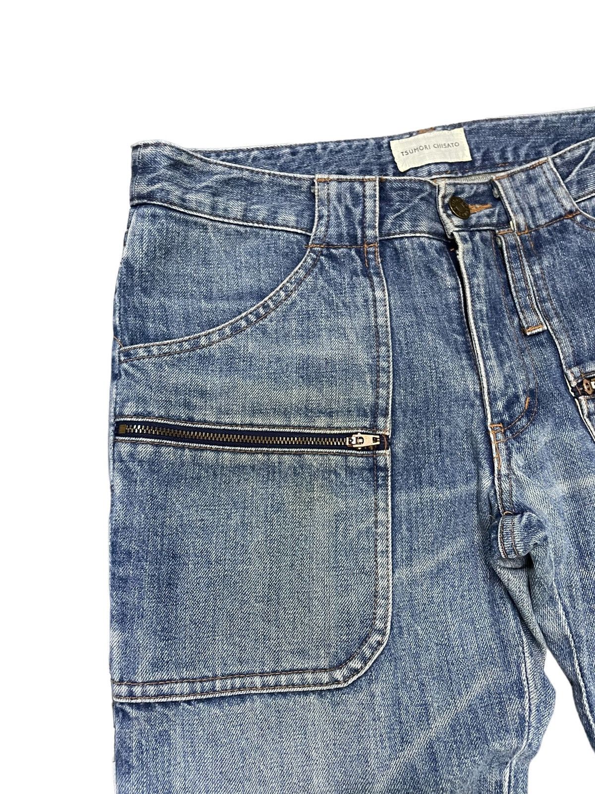 Final Home Tsumori Chisato Miyake Baker Carpenter Zip Up Leg Jeans Size US 30 / EU 46 - 11 Thumbnail