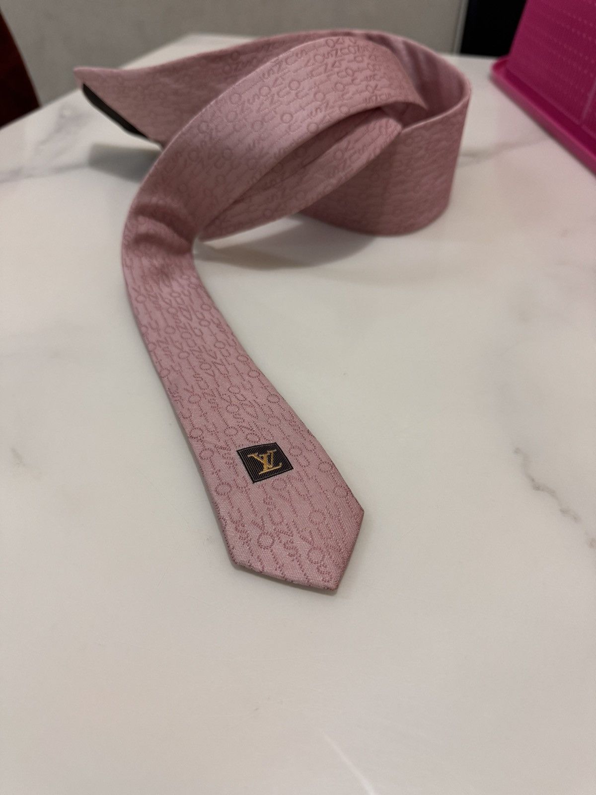 Louis Vuitton Louis Vuitton Neck Tie Spell Out Size ONE SIZE - 3 Thumbnail