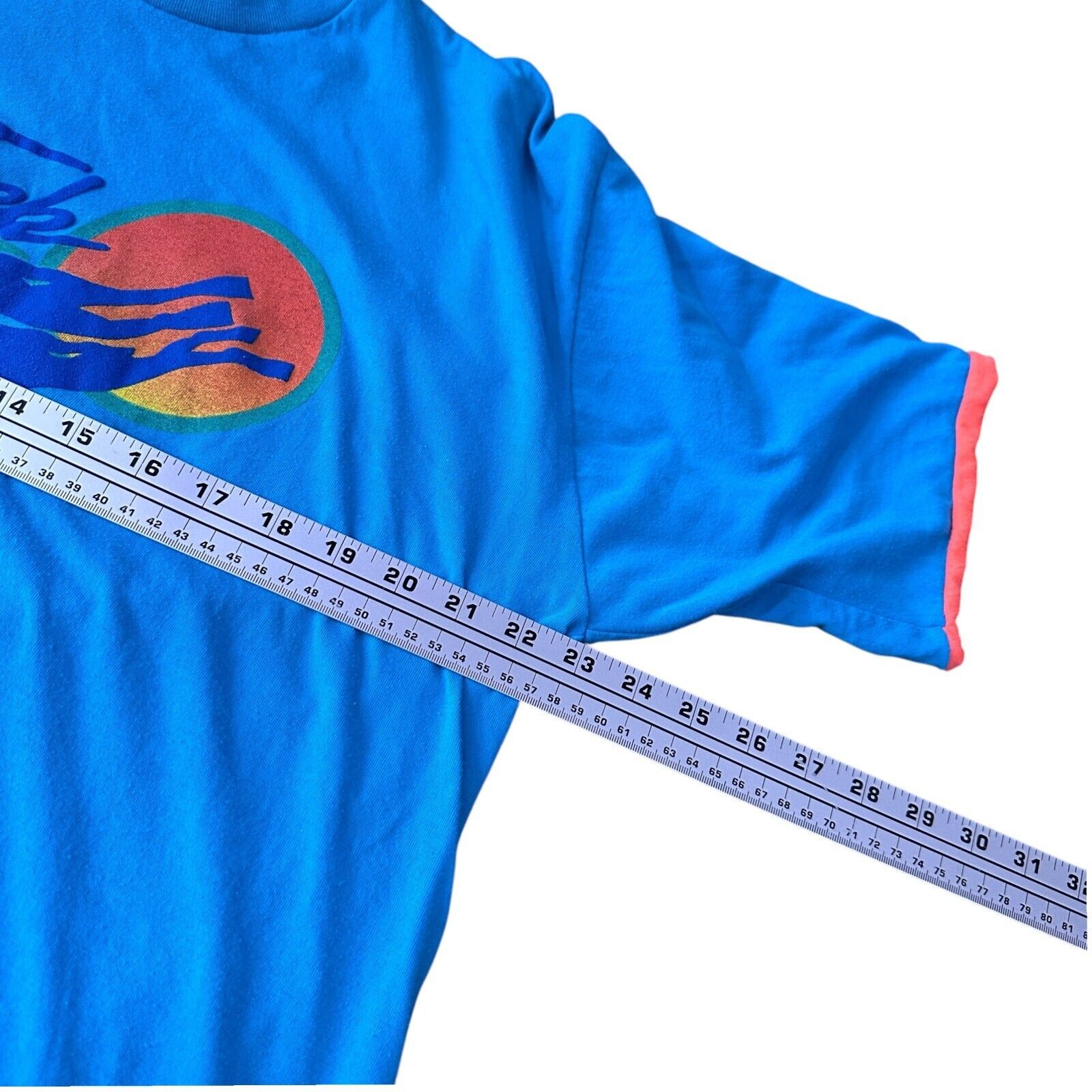 Other Vintage Sea-Trek T-Shirt Men OS Aqua Double Sleeve & Collar Size US L / EU 52-54 / 3 - 6 Thumbnail
