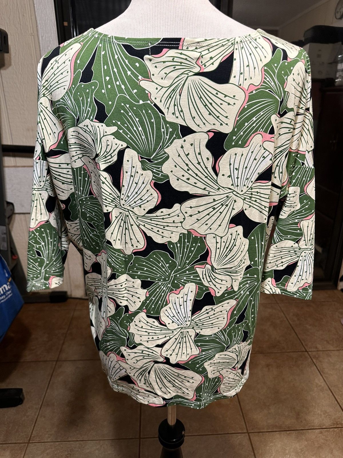 Other PreOwned Fighting Eel Green Hawaiian Print Blouse Women's S Size S / US 4 / IT 40 - 2 Thumbnail