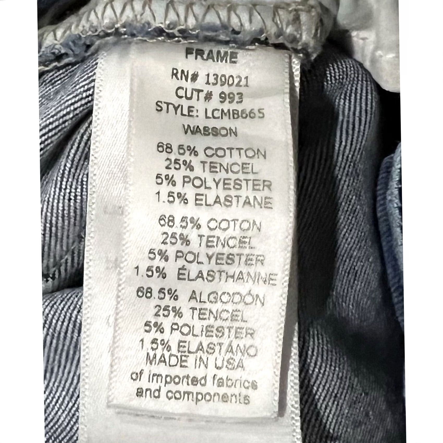 Frame FRAME Denim Le Crop Mini Boot Jeans Blue Raw Hem Stretch Women’s 26 Regular Inseam 26 Modern Vintage: No Size 26" / US 2 / IT 38 - 8 Thumbnail
