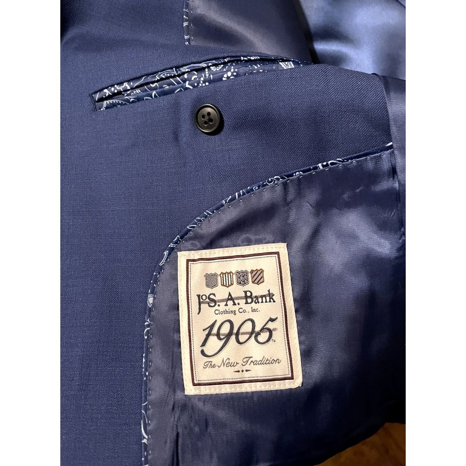 Jos. A. Bank Jos A Bank 1905 Navy Blue Wool Suit Jacket Coat Blazer - Men 41R New Blazer Size 42R - 4 Thumbnail