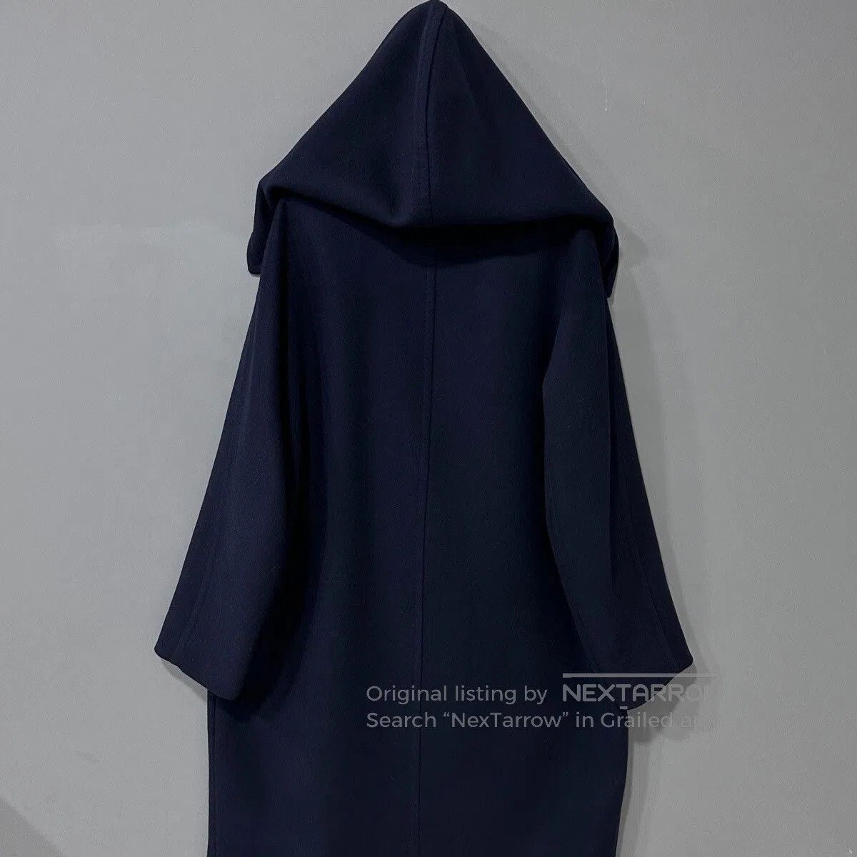 Max Mara MaxMara Navy Hooded Coat Size 38. Size S / US 4 / IT 40 - 4 Thumbnail
