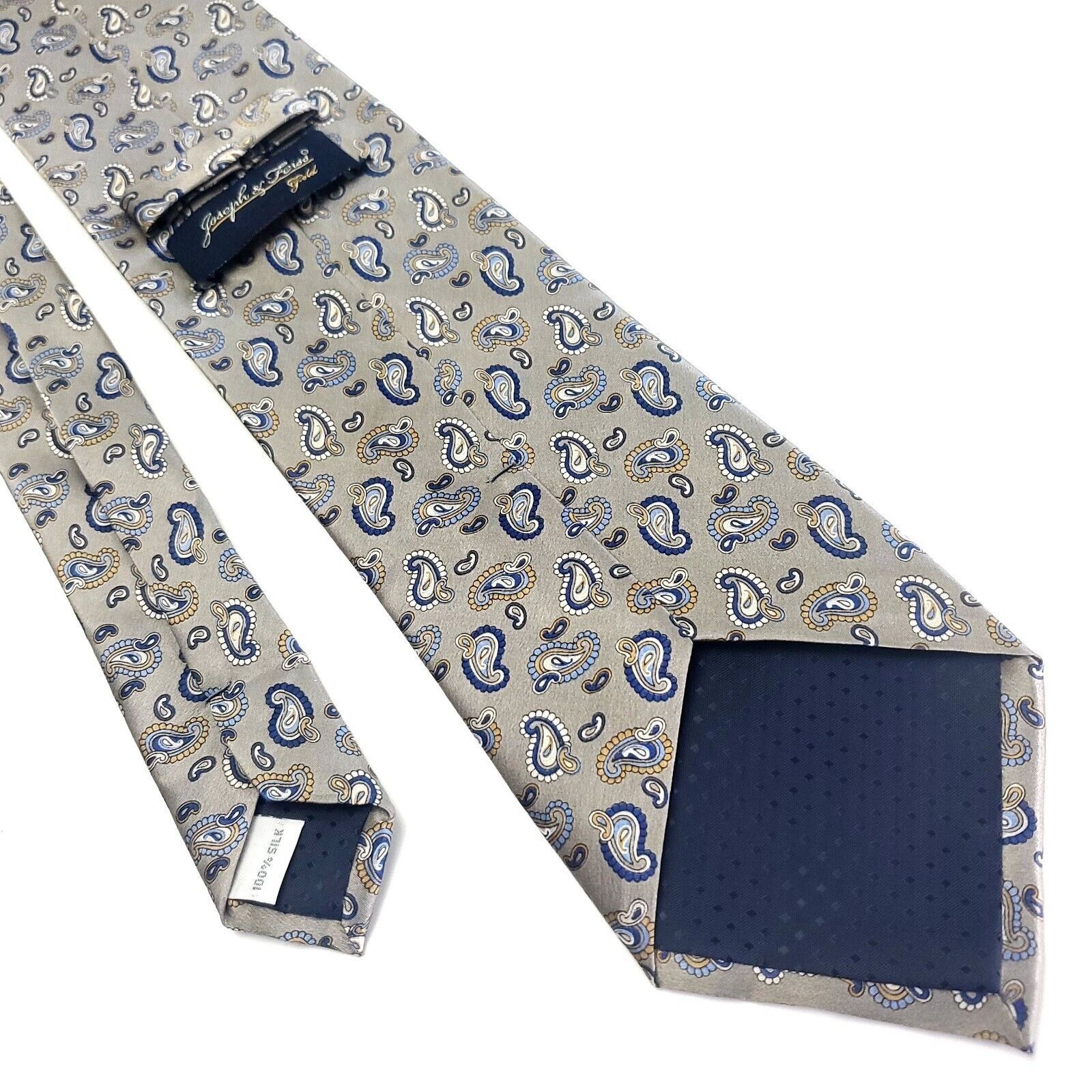 Joseph & Feiss Joseph & Feiss Beige Silk Tie Woven Paisley Short Size ONE SIZE - 3 Thumbnail