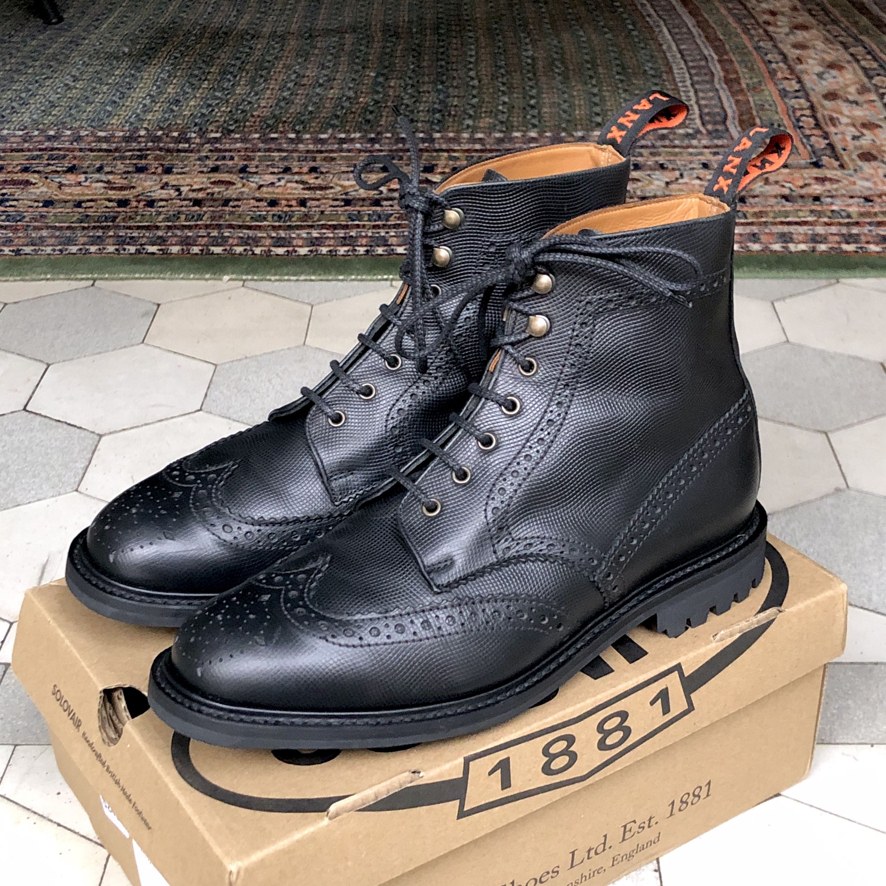 Other Lanx "Grindleton" grained brogue boots customised UK 10 Size US 11 / EU 44 - 1 Thumbnail