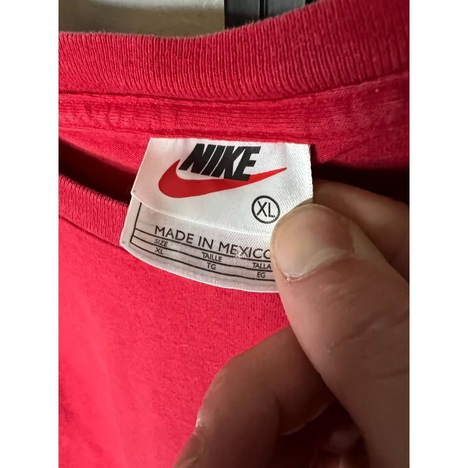 Nike × Vintage Vintage 90's Nike Air White Tag Red T shirt sz XL Size US XL / EU 56 / 4 - 3 Thumbnail