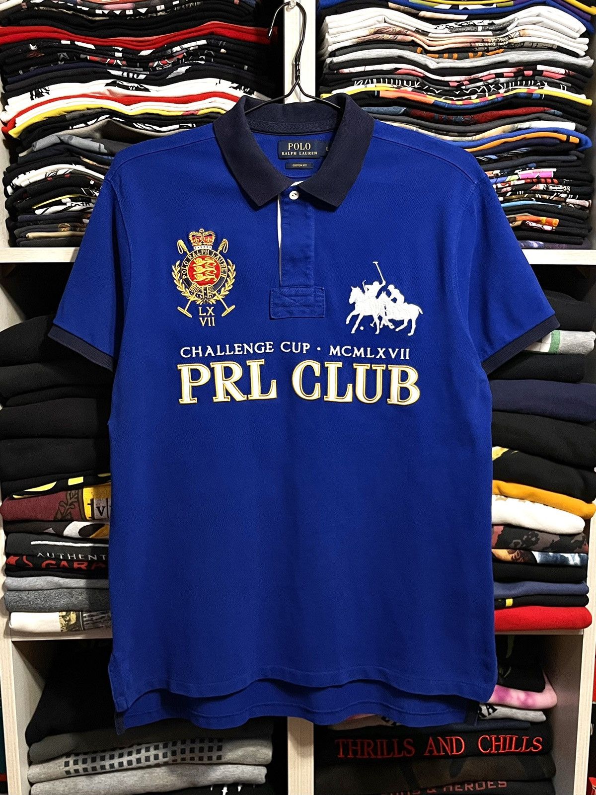 Polo Ralph Lauren Vintage Polo Ralph Lauren Club Big Logo Chief Keef T Shirt Size US L / EU 52-54 / 3 - 8 Thumbnail