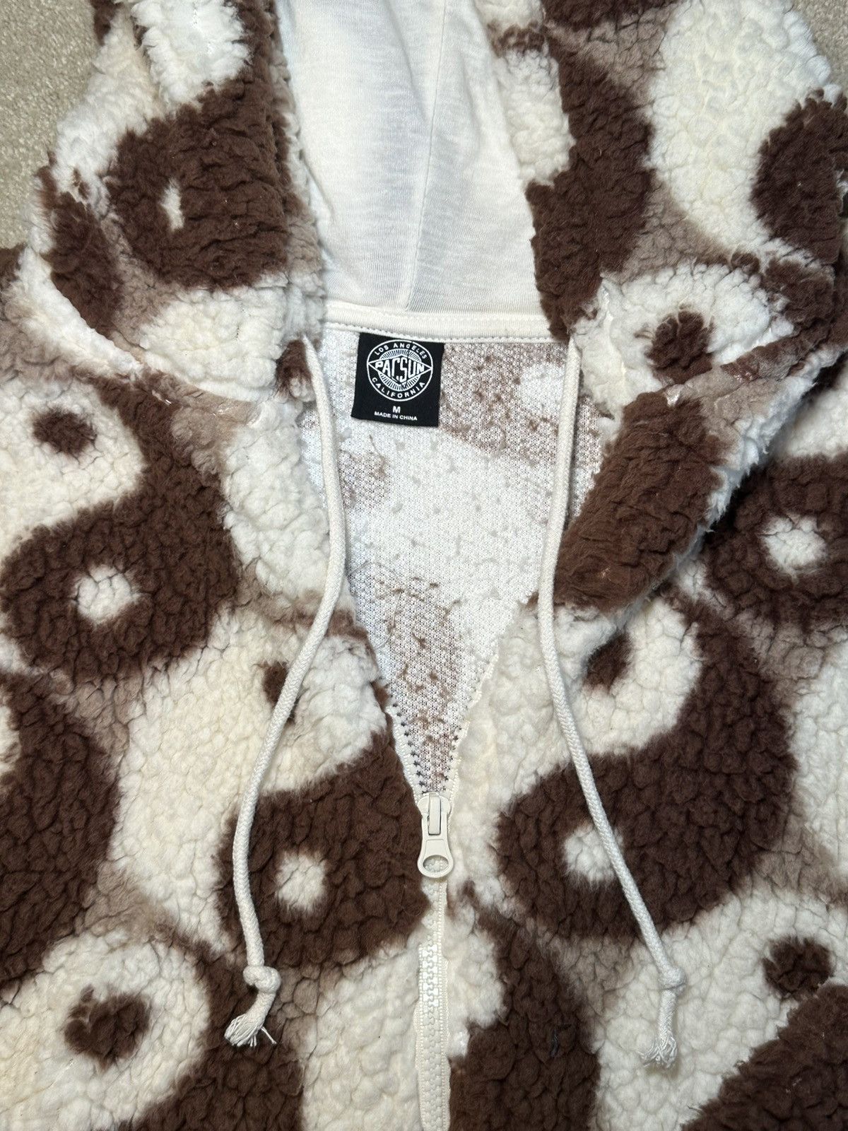 Pacsun Sherpa Yin-Yang Zip-up Hoodie Size US M / EU 48-50 / 2 - 2 Thumbnail