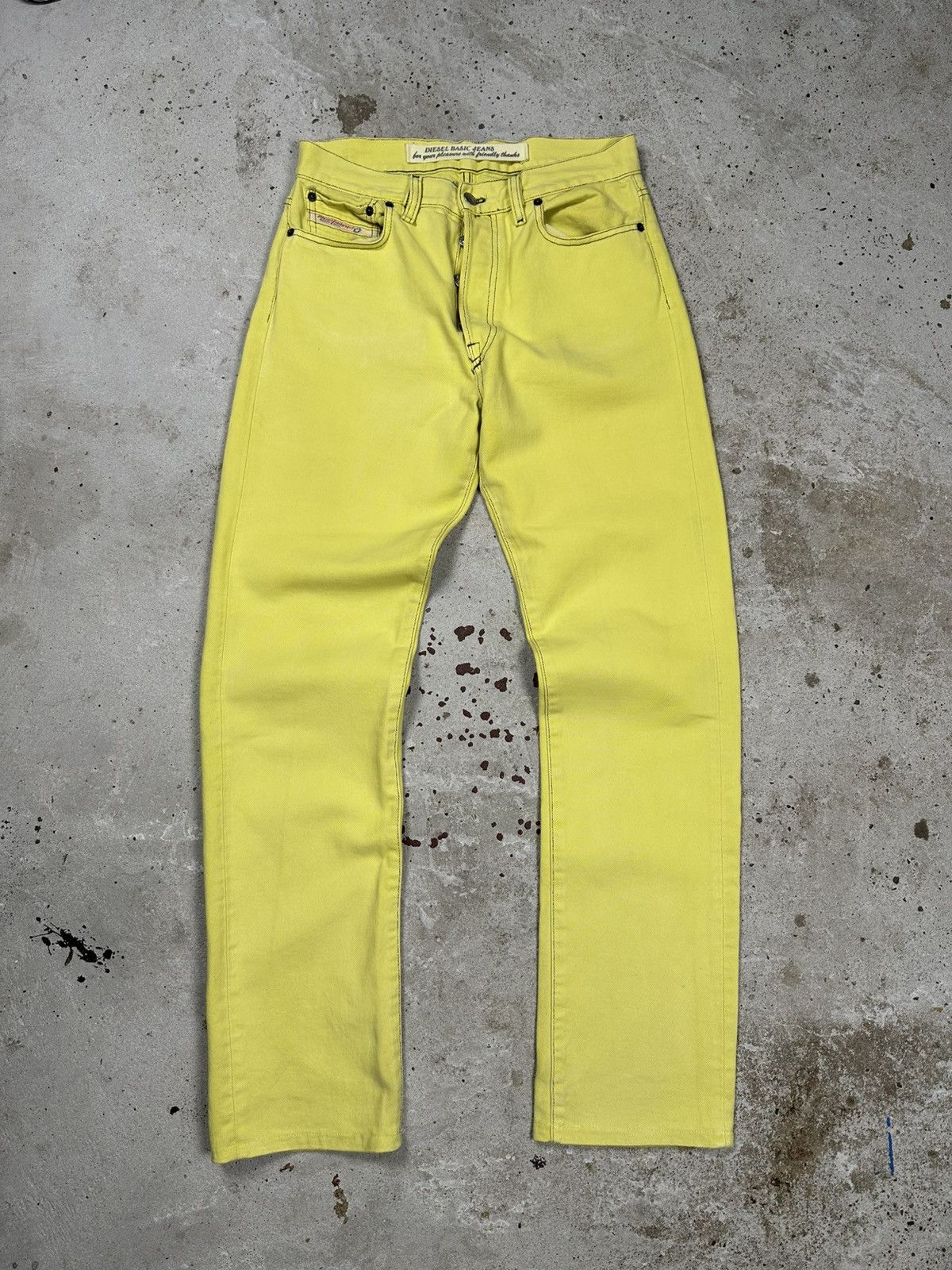 Diesel × Vintage Vintage 2001 Diesel Fellow Yellow Denim Pants Jeans Y2K Size US 30 / EU 46 - 2 Thumbnail