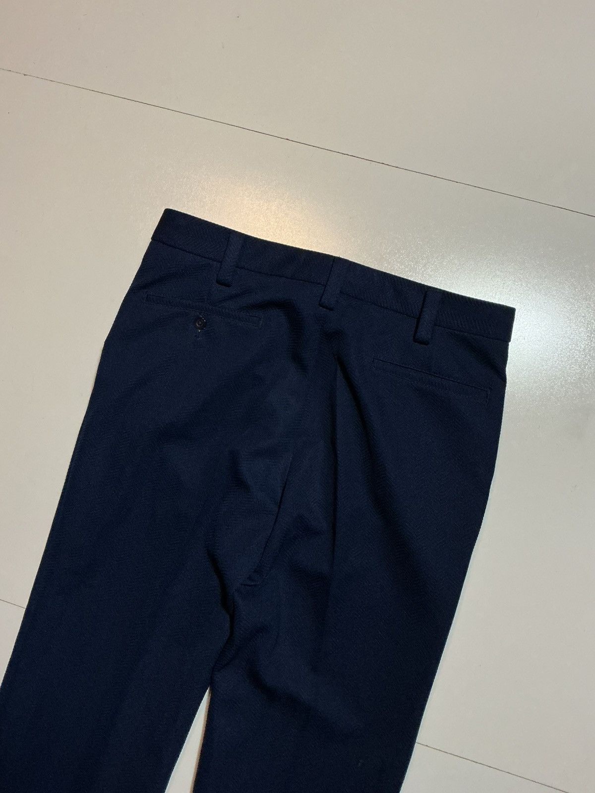 Vintage Vintage 70s Blue Textured Polyester Flare Disco Dress Pants Size US 32 / EU 48 - 7 Thumbnail