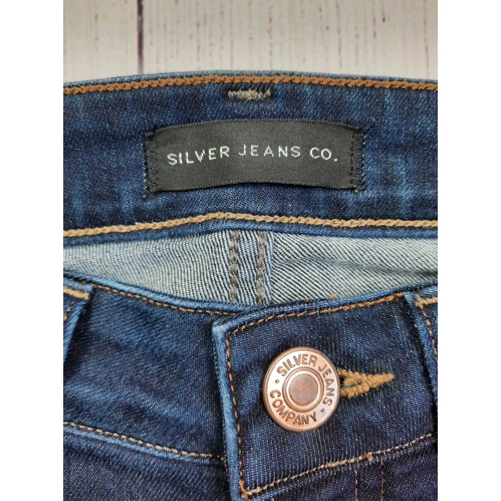 Silver Jeans Co. VINTAGE Silver Jeans Mazy Skinny Jeans Women 26 x 29 High Rise Stretch Dark Denim Blue 5-Pocket Mens? Size 26" / US 2 / IT 38 - 6 Thumbnail