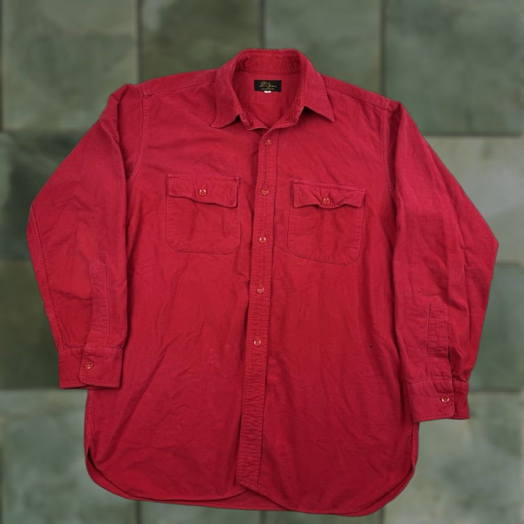 Vintage VINTAGE L.L. Bean Shirt Men XL Red Button-Up 1950s 1960s Outdoor Hiking Collection Size US XL / EU 56 / 4 - 1 Thumbnail