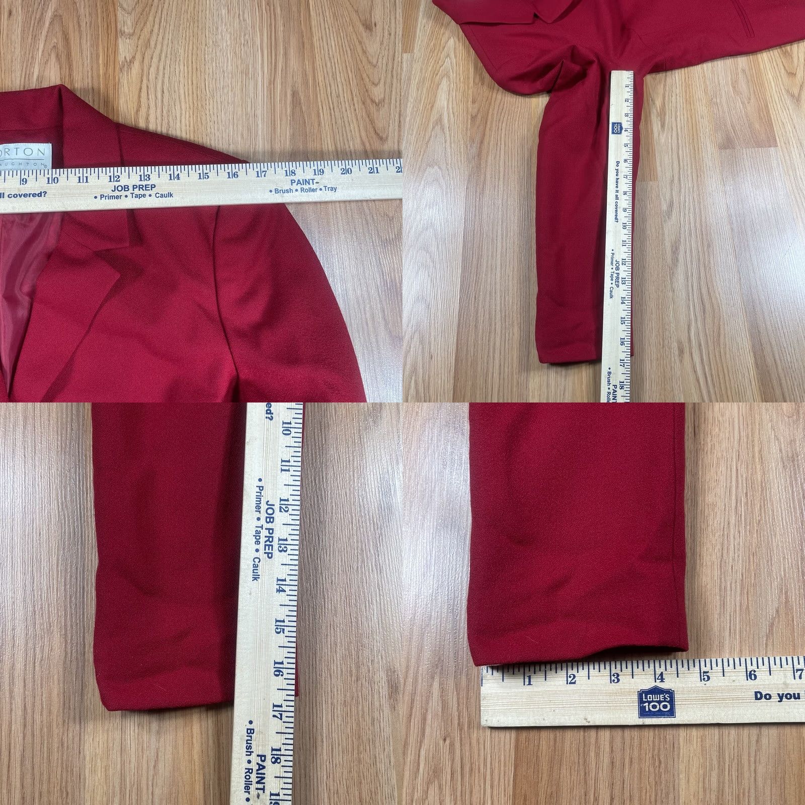 Vintage Norton McNaughton 100% Wool 2 Button Coat Blazer Jacket Womens Size 10 Red Size L / US 10 / IT 46 - 8 Thumbnail