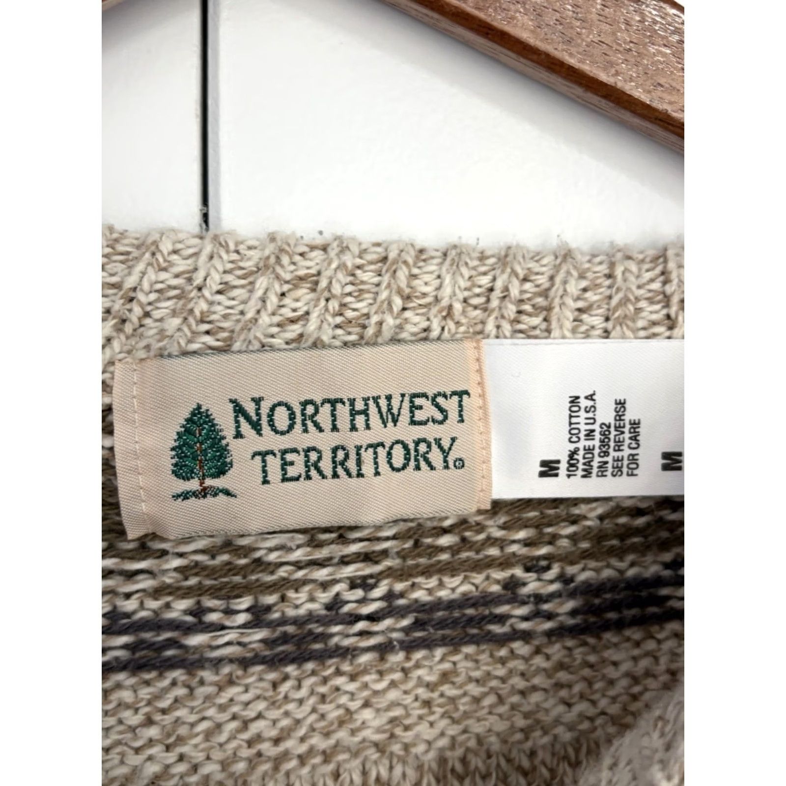 Vintage VINTAGE Northwest Territory Sweater Men M Green Textured Cotton Pullover Size US M / EU 48-50 / 2 - 5 Thumbnail