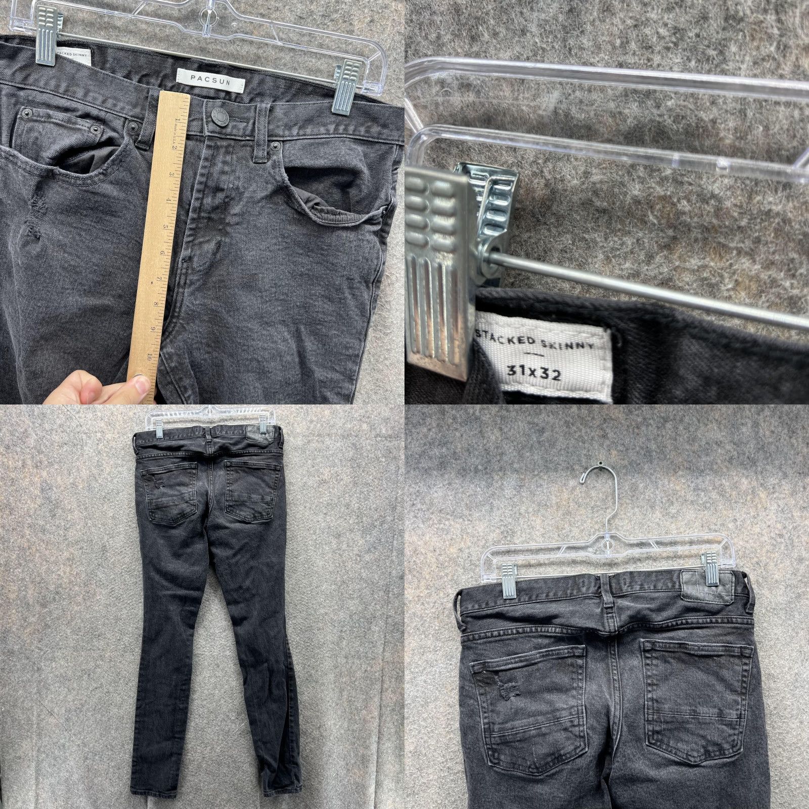 Pacsun Pacsun Jeans Men 31x32 Denim Skinny Fit Black 31 Inseam Regular Rise Button Pockets Casual Vintage: No Mens Size US 31 - 8 Thumbnail