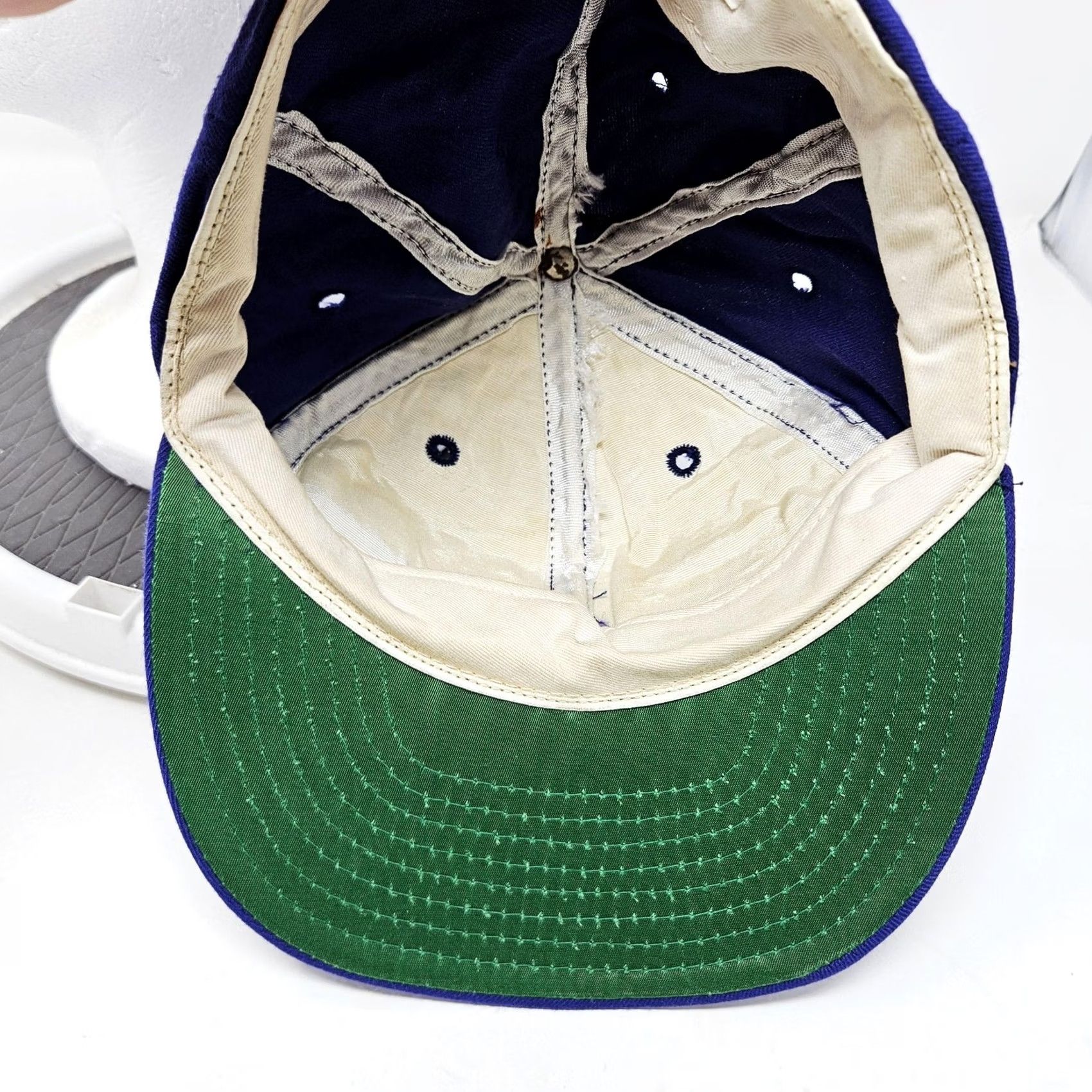 Vintage VINTAGE Blue Twill Hat Cap Baseball Fitted Mens 7 USA Solid Casual Summer Hat Men 7 Blue Twill Baseball Cap Vintage Mens Size ONE SIZE - 7 Thumbnail