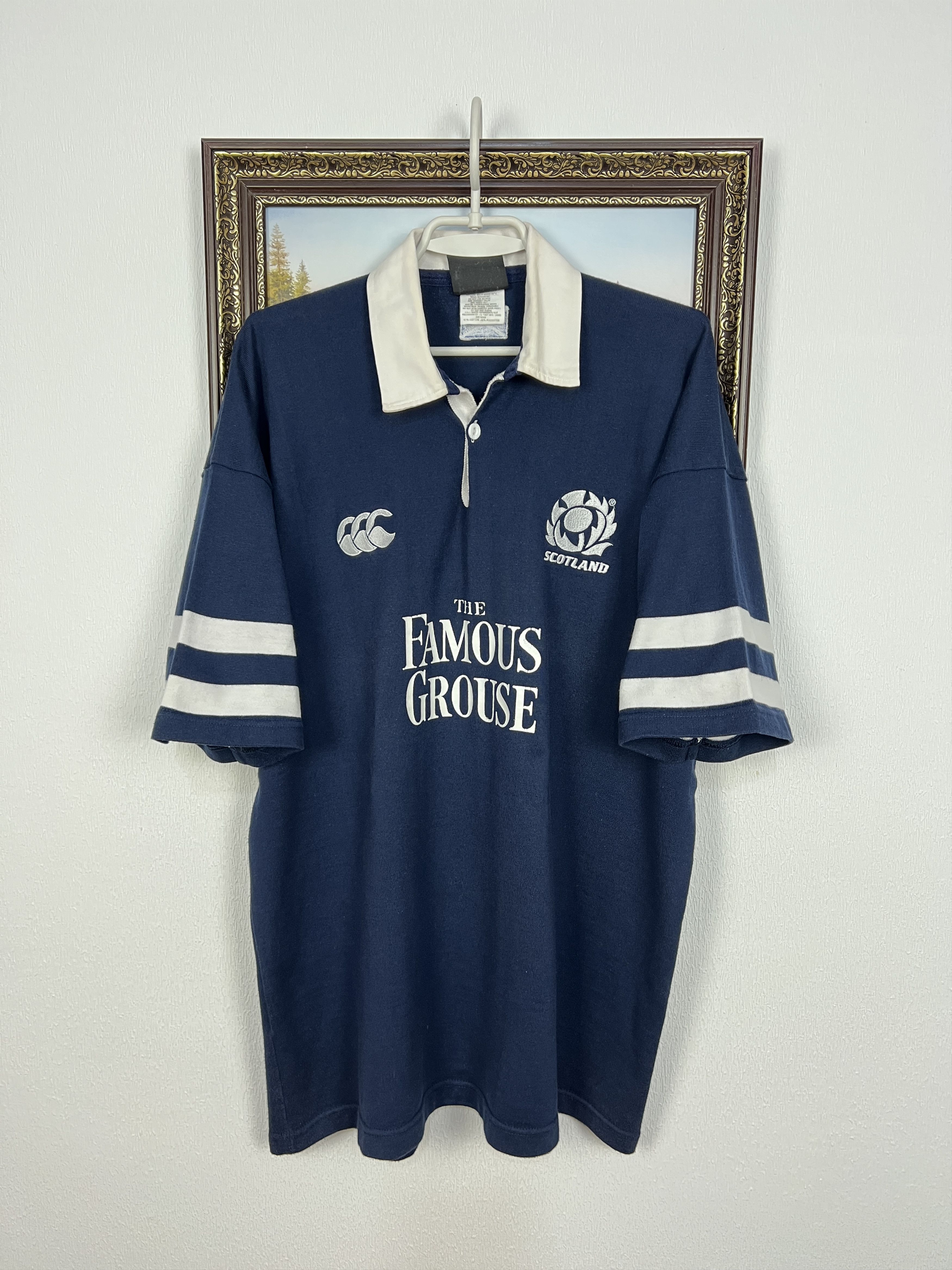 Vintage Vintage 90's Cunterbury Scotland Rugby Union Jersey National Size US XL / EU 56 / 4 - 1 Thumbnail