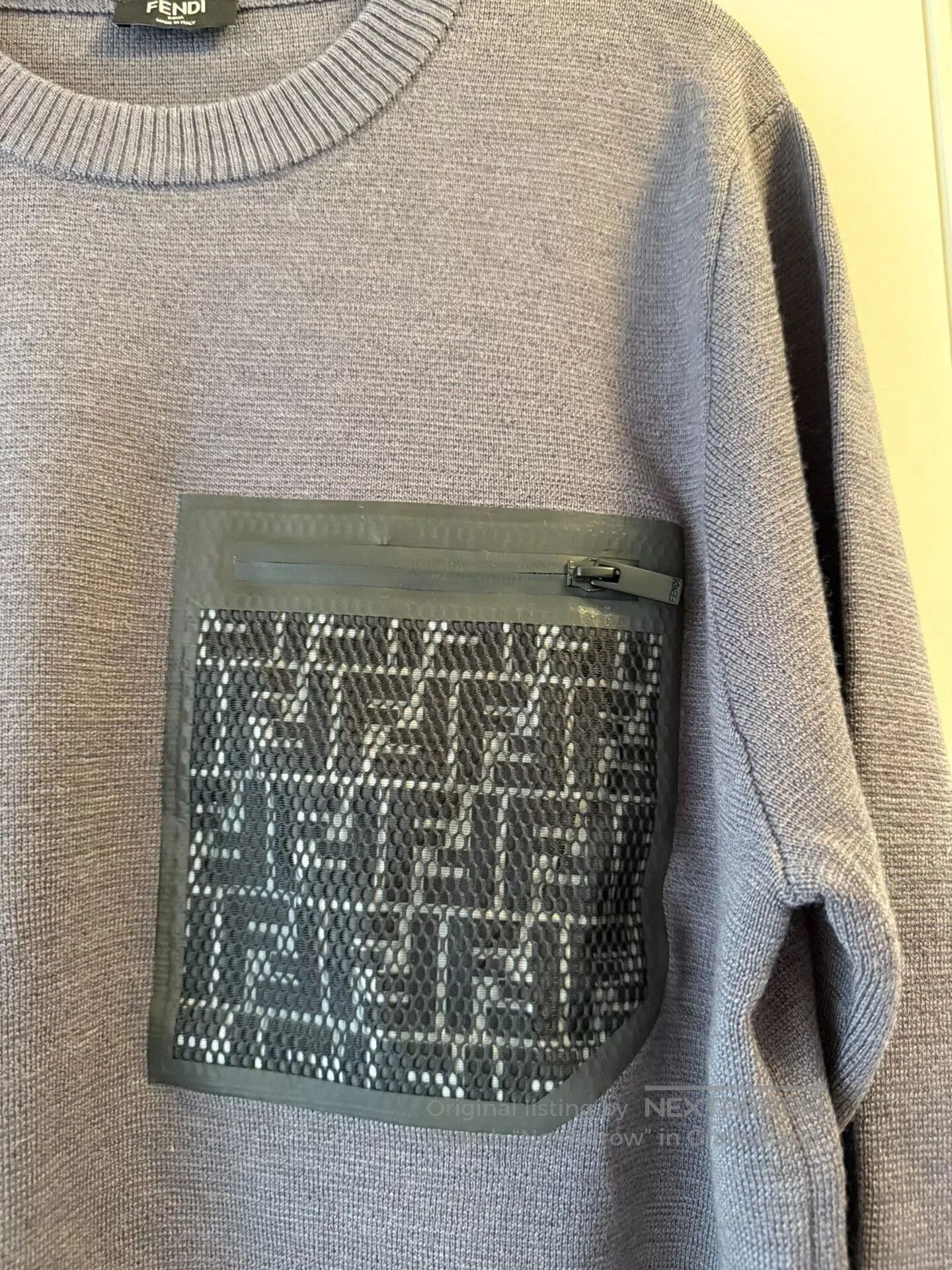 Fendi Fendi Pocket Decorative Long Sleeve Sweater. Size US L / EU 52-54 / 3 - 6 Thumbnail